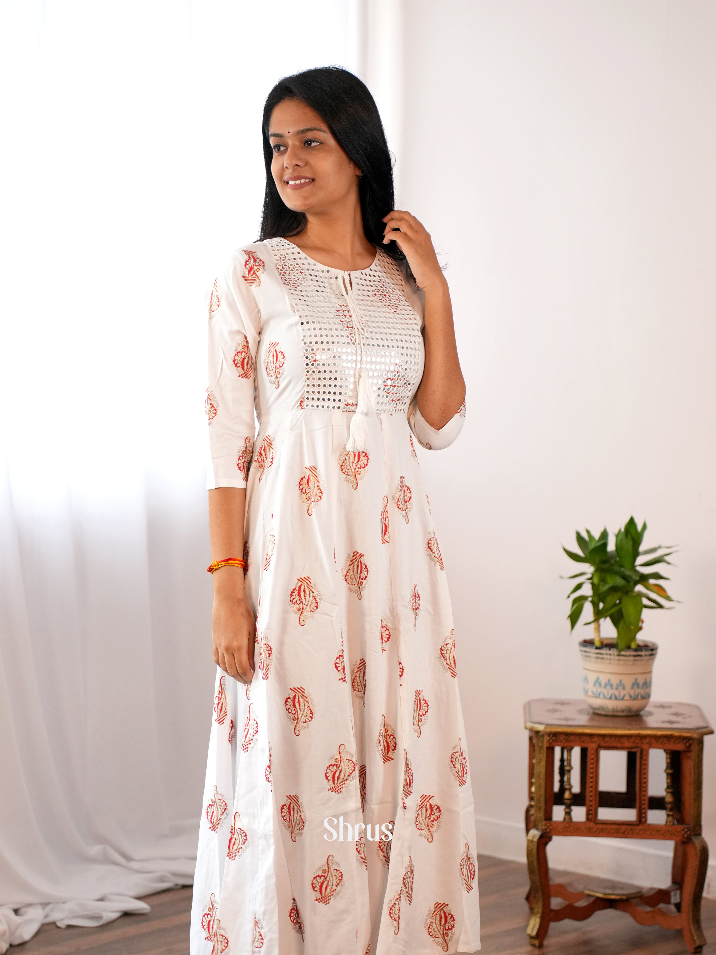 White - Readymade Kurti - Shop on ShrusEternity.com