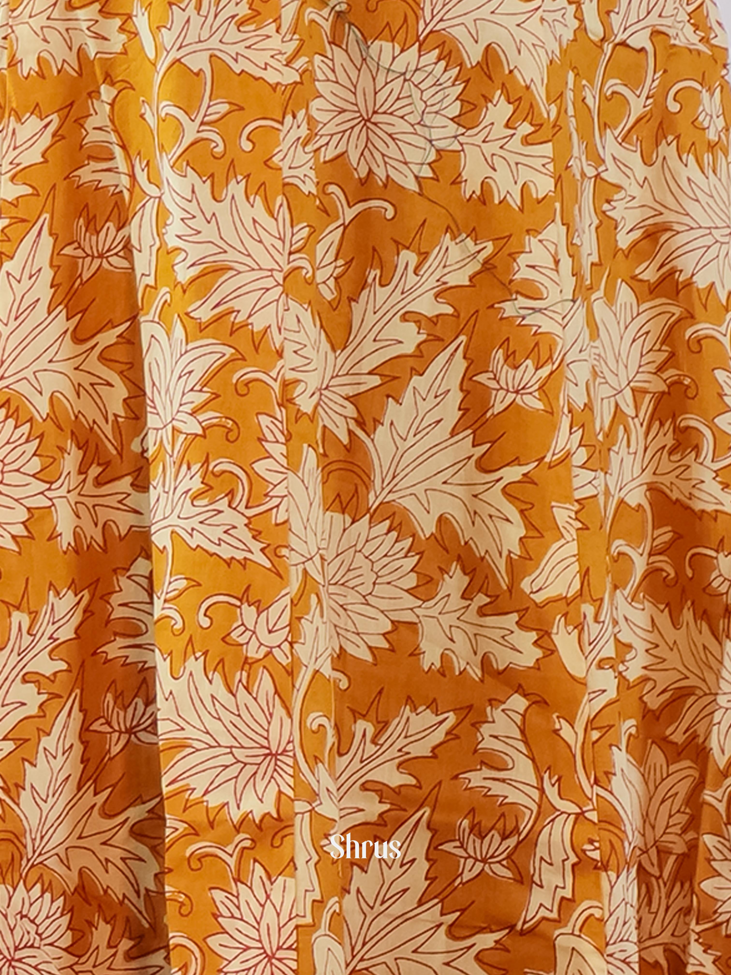 Orange - Readymade kurti - Shop on ShrusEternity.com
