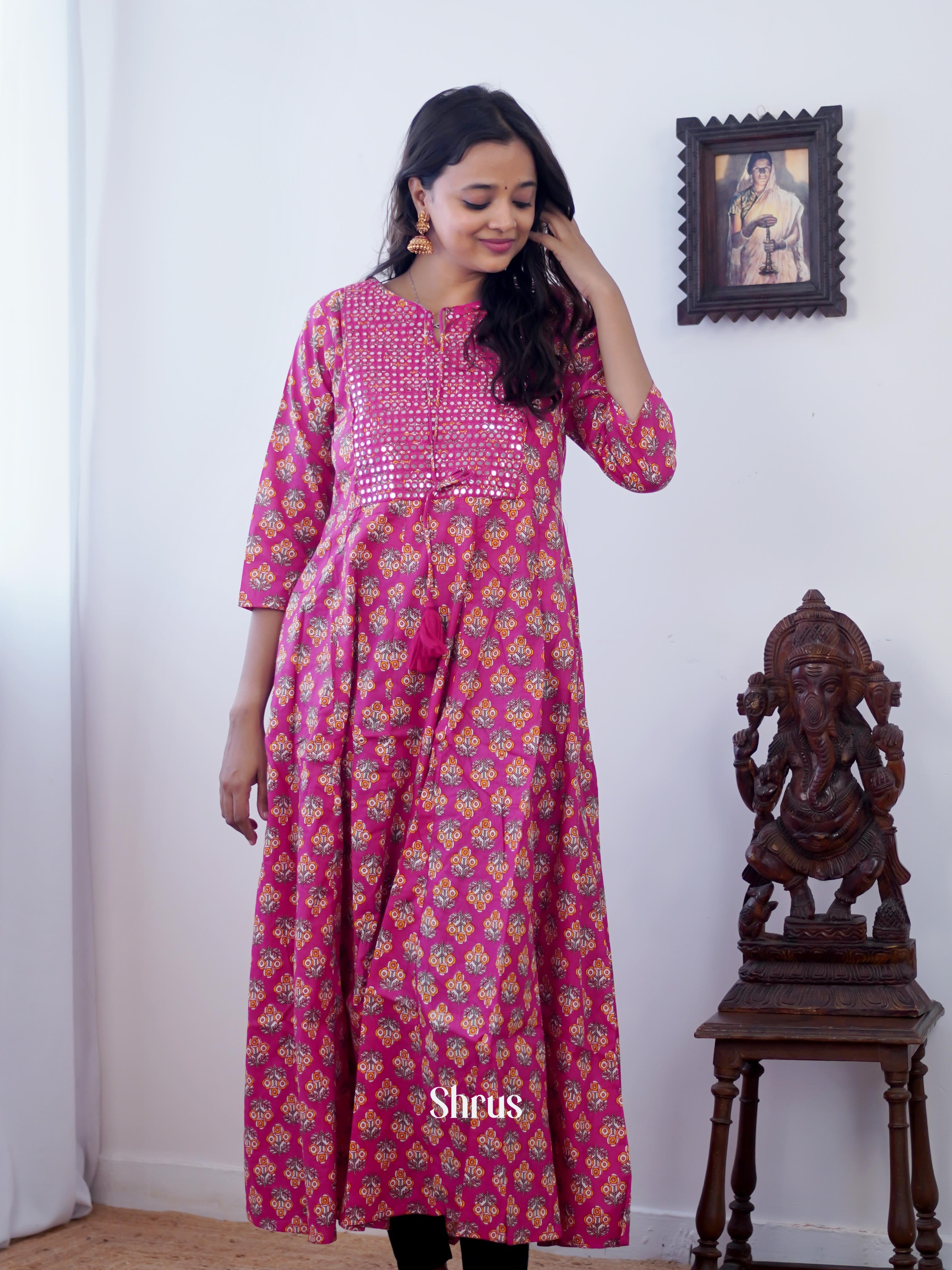 Pink- Readymade Kurti - Shop on ShrusEternity.com