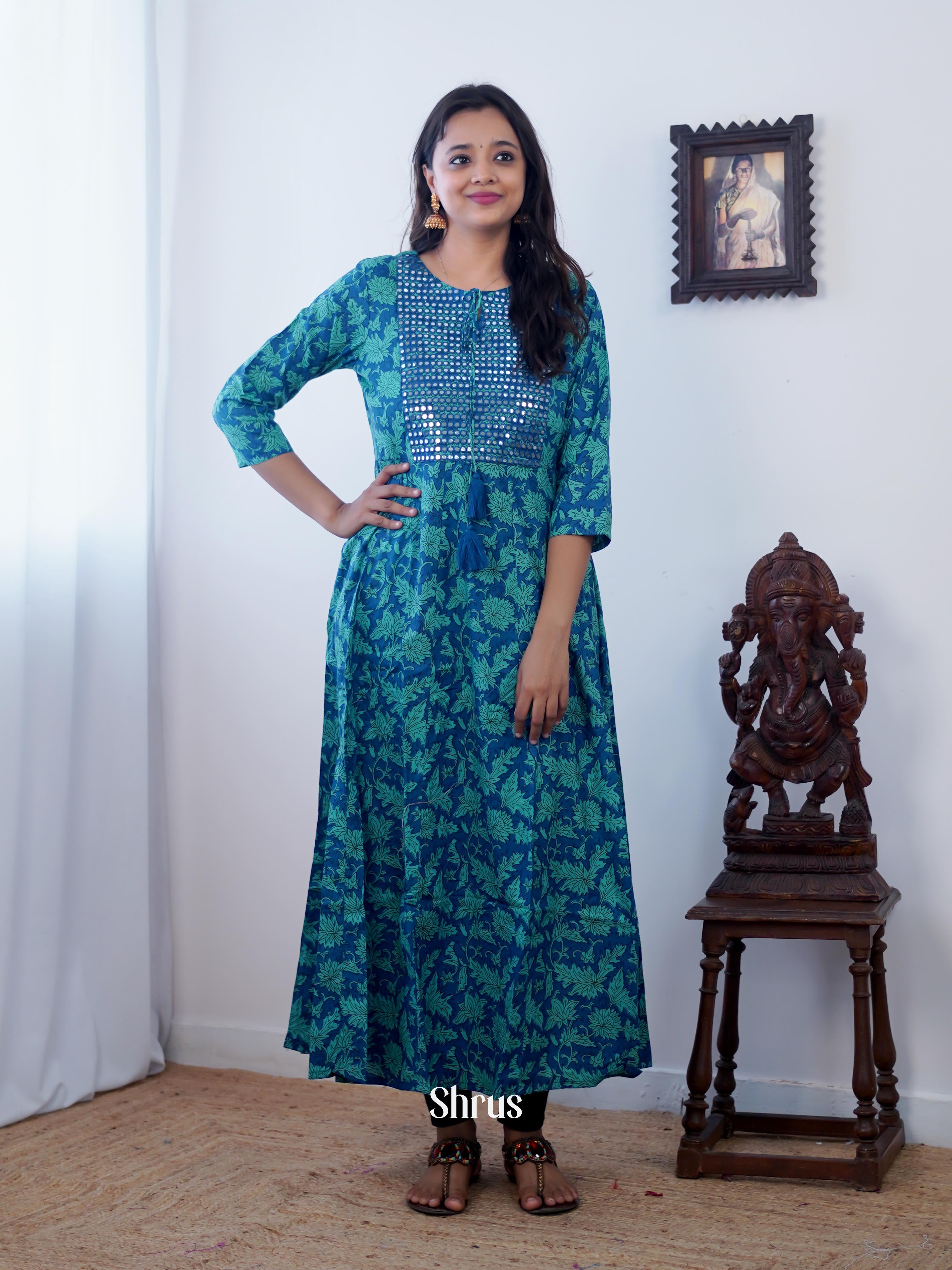 blue - Readymade Kurti - Shop on ShrusEternity.com