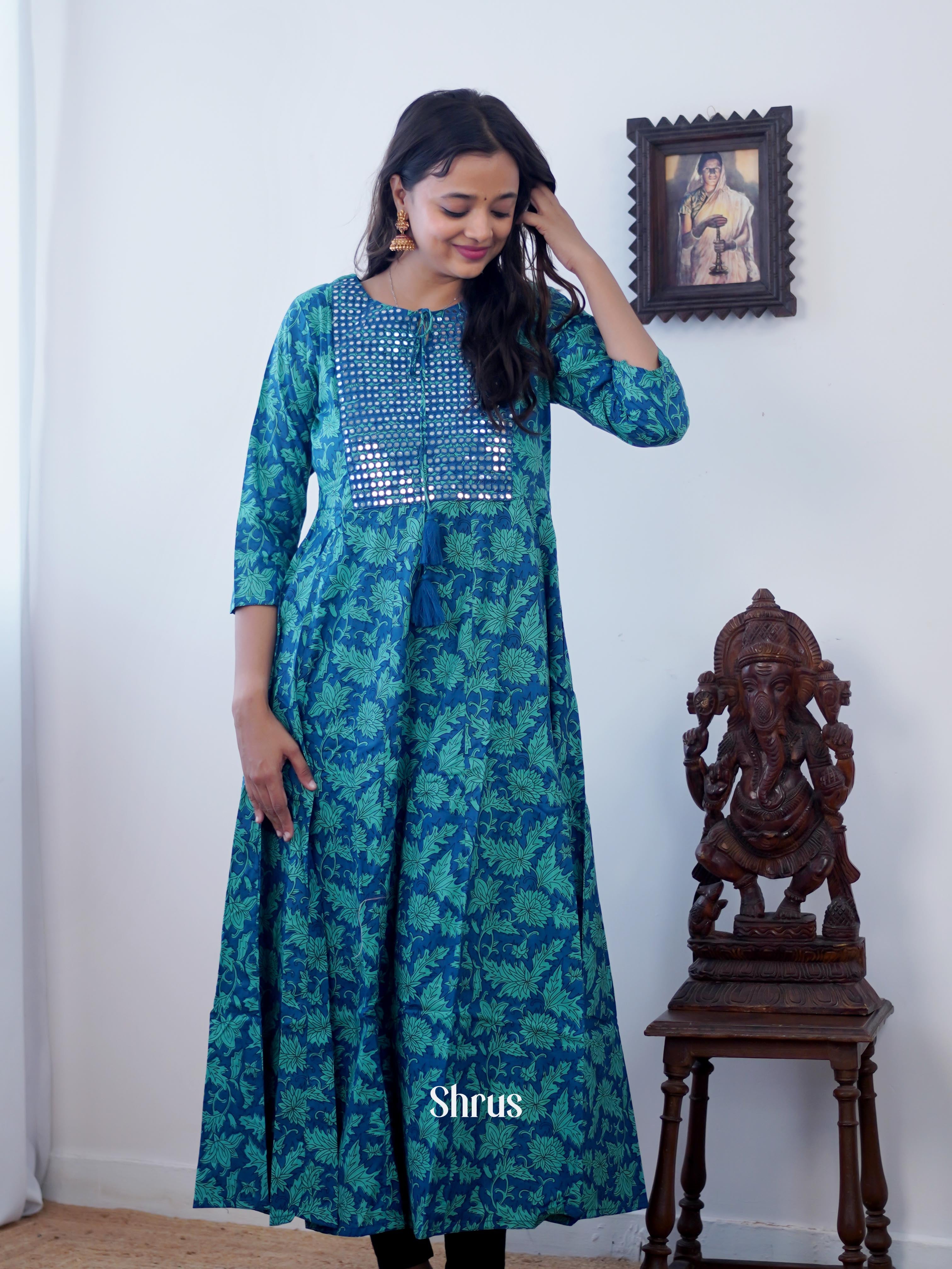 blue - Readymade Kurti - Shop on ShrusEternity.com