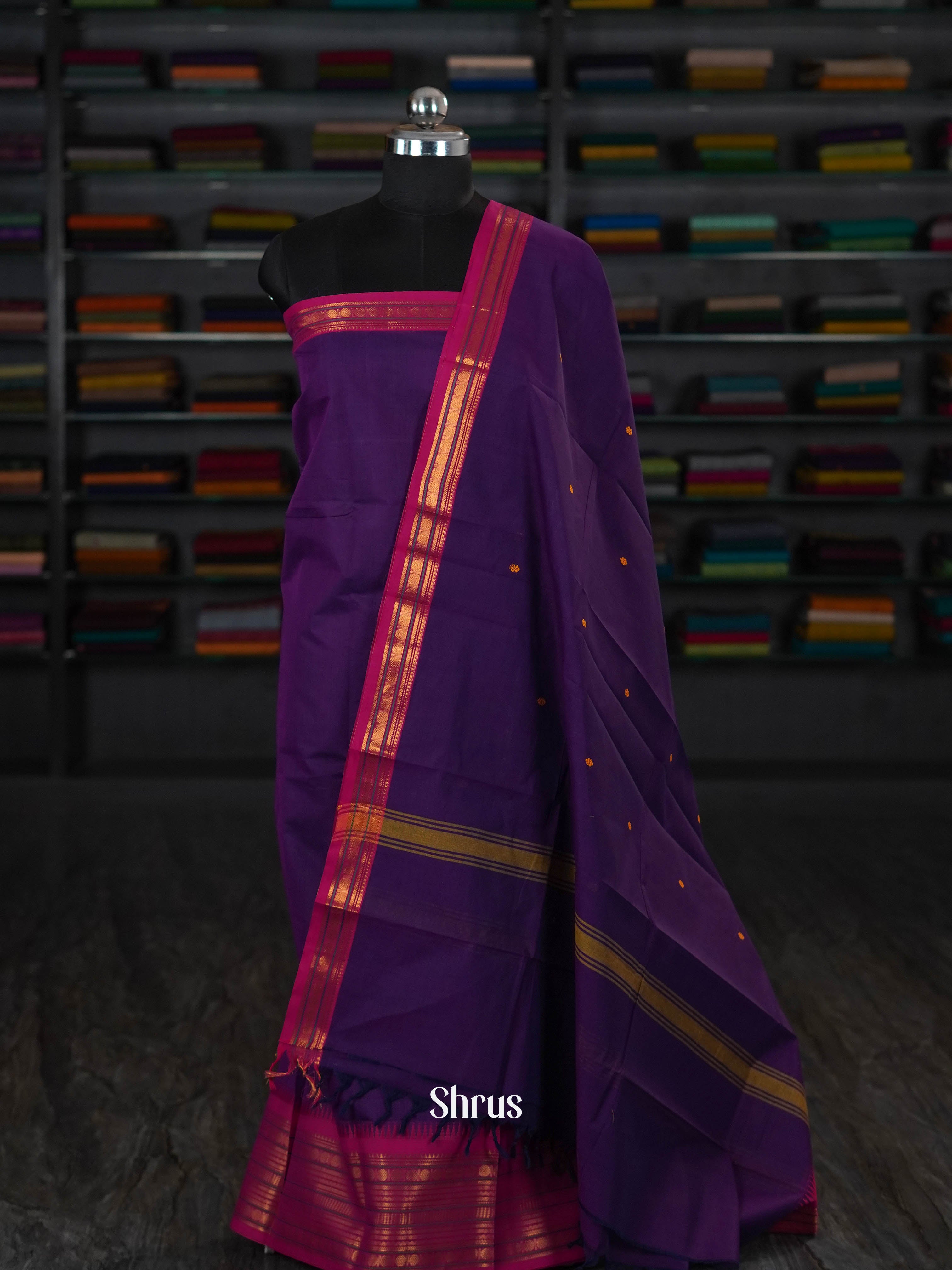 Violet & Pink - chettinad top & dupatta combo - Shop on ShrusEternity.com