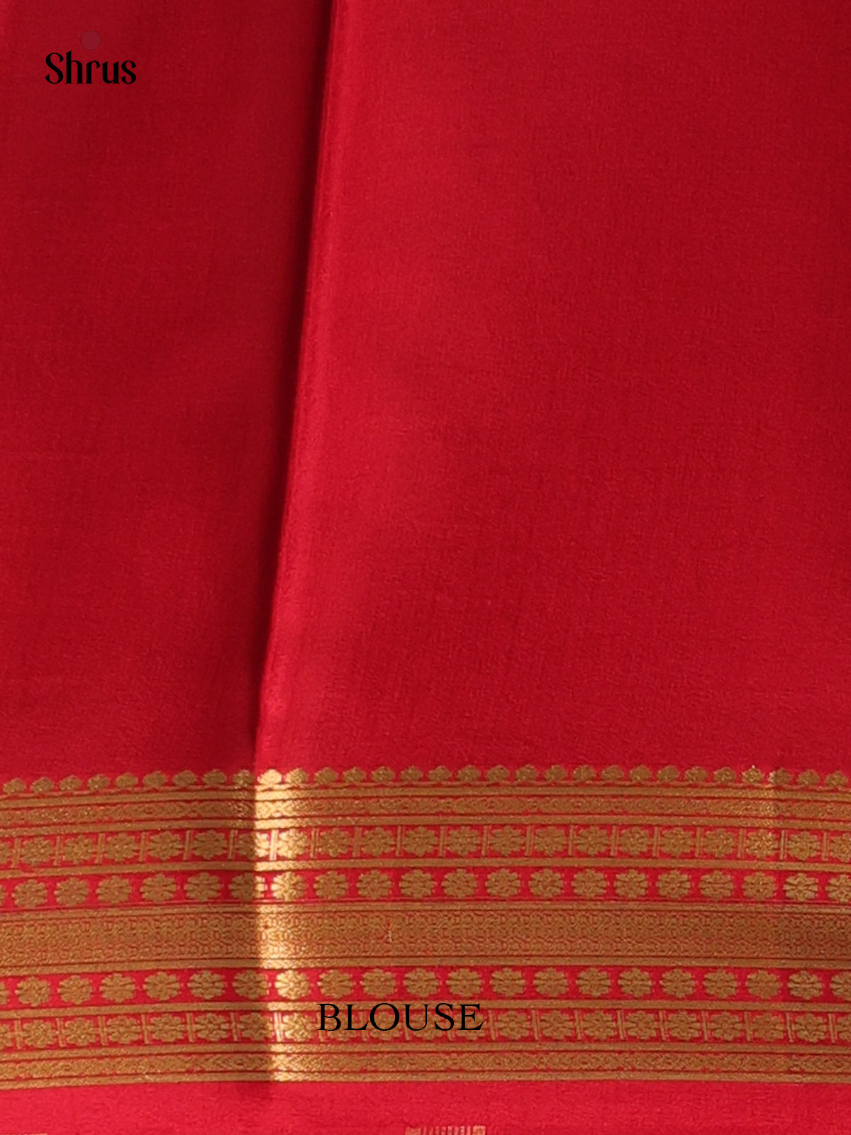 White & Red- Mysore Silk Saree - Shop on ShrusEternity.com