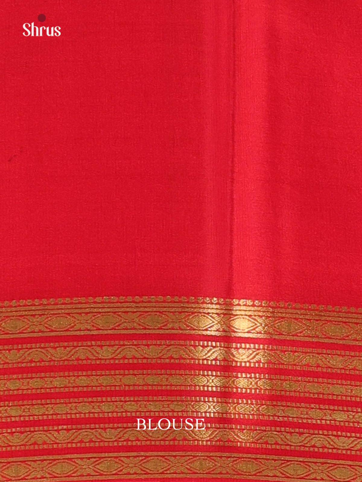 Peach & Red - Mysore Silk Saree - Shop on ShrusEternity.com