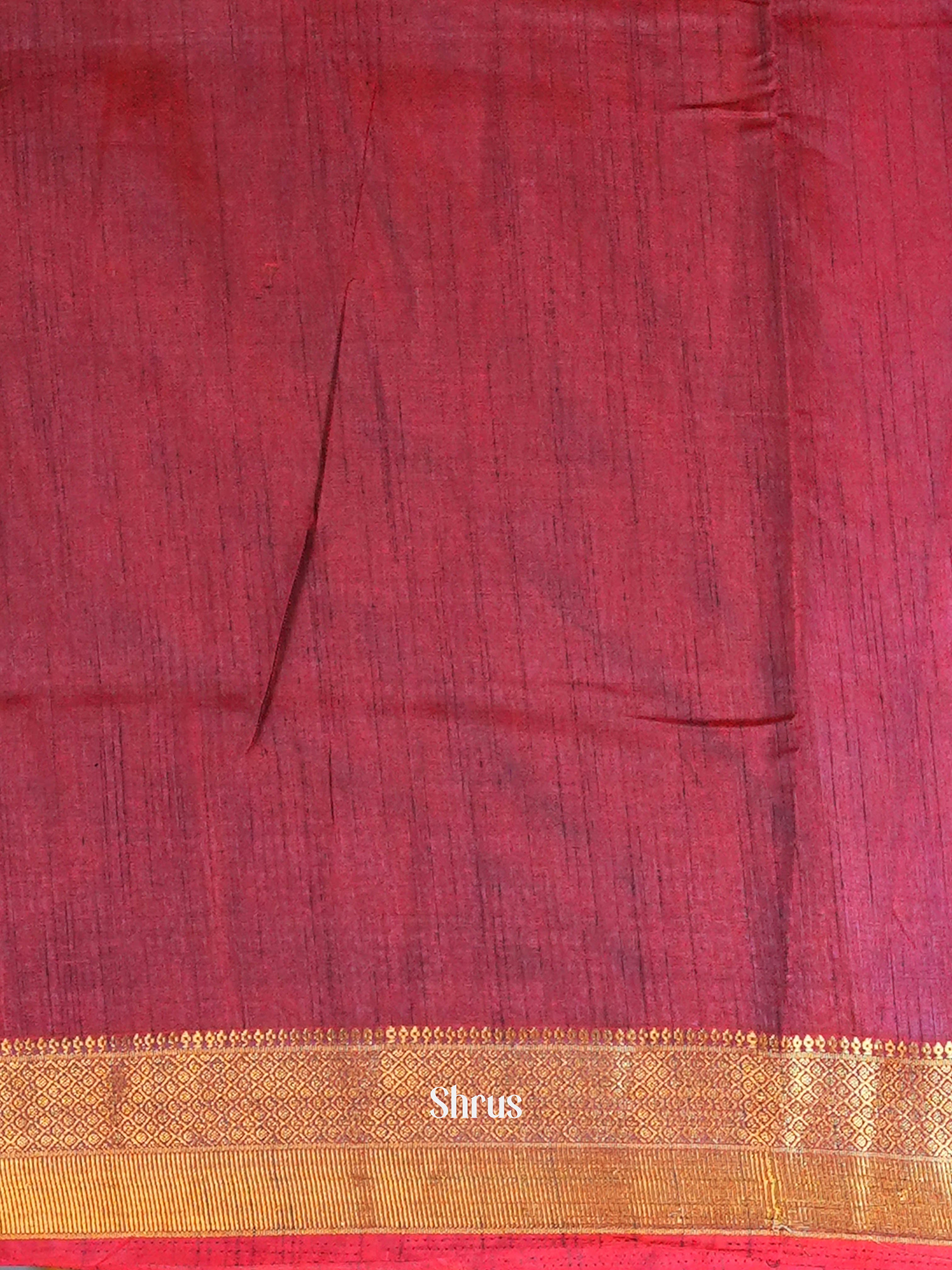 Red & Maroon - Semi Patola Saree - Shop on ShrusEternity.com