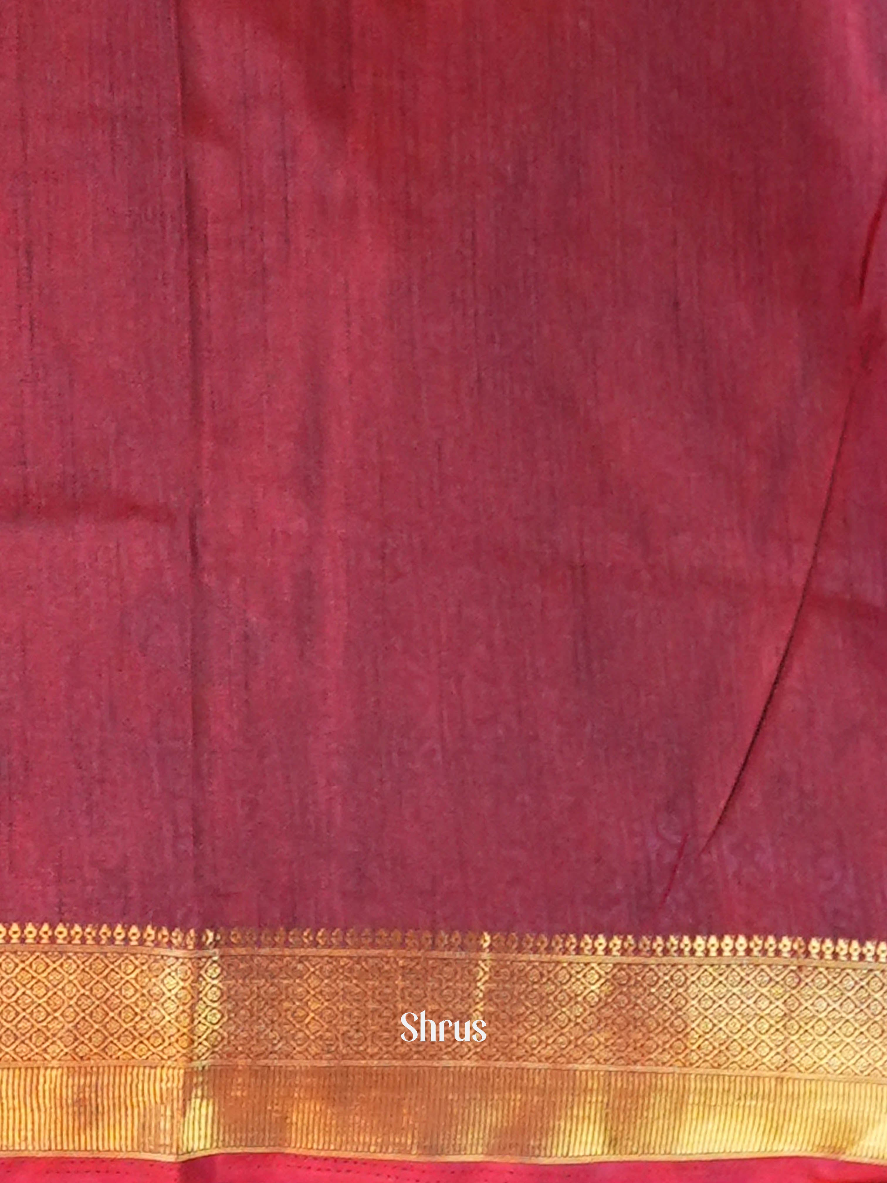 Red & Maroon - Semi Patola Saree - Shop on ShrusEternity.com