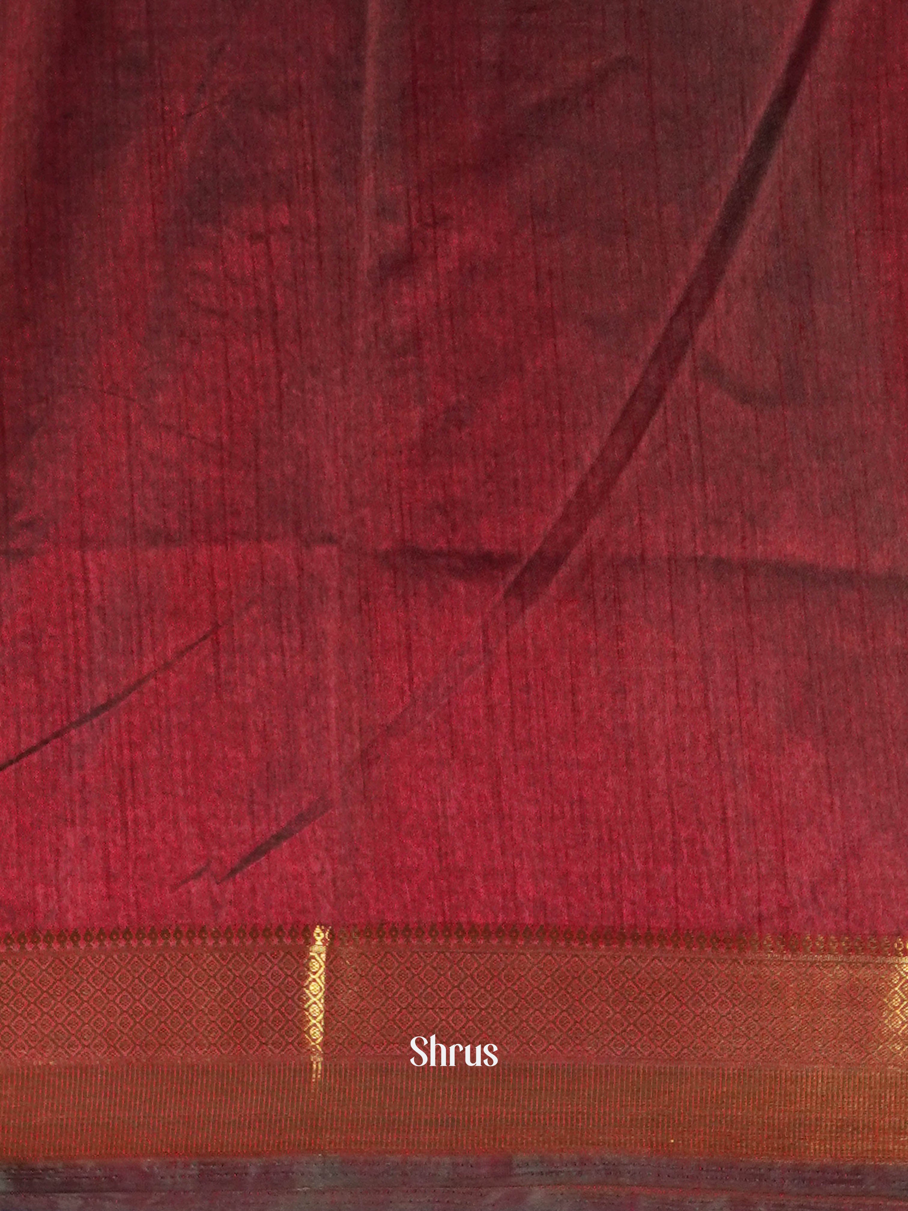 Green & Maroon - Semi Patola Saree - Shop on ShrusEternity.com