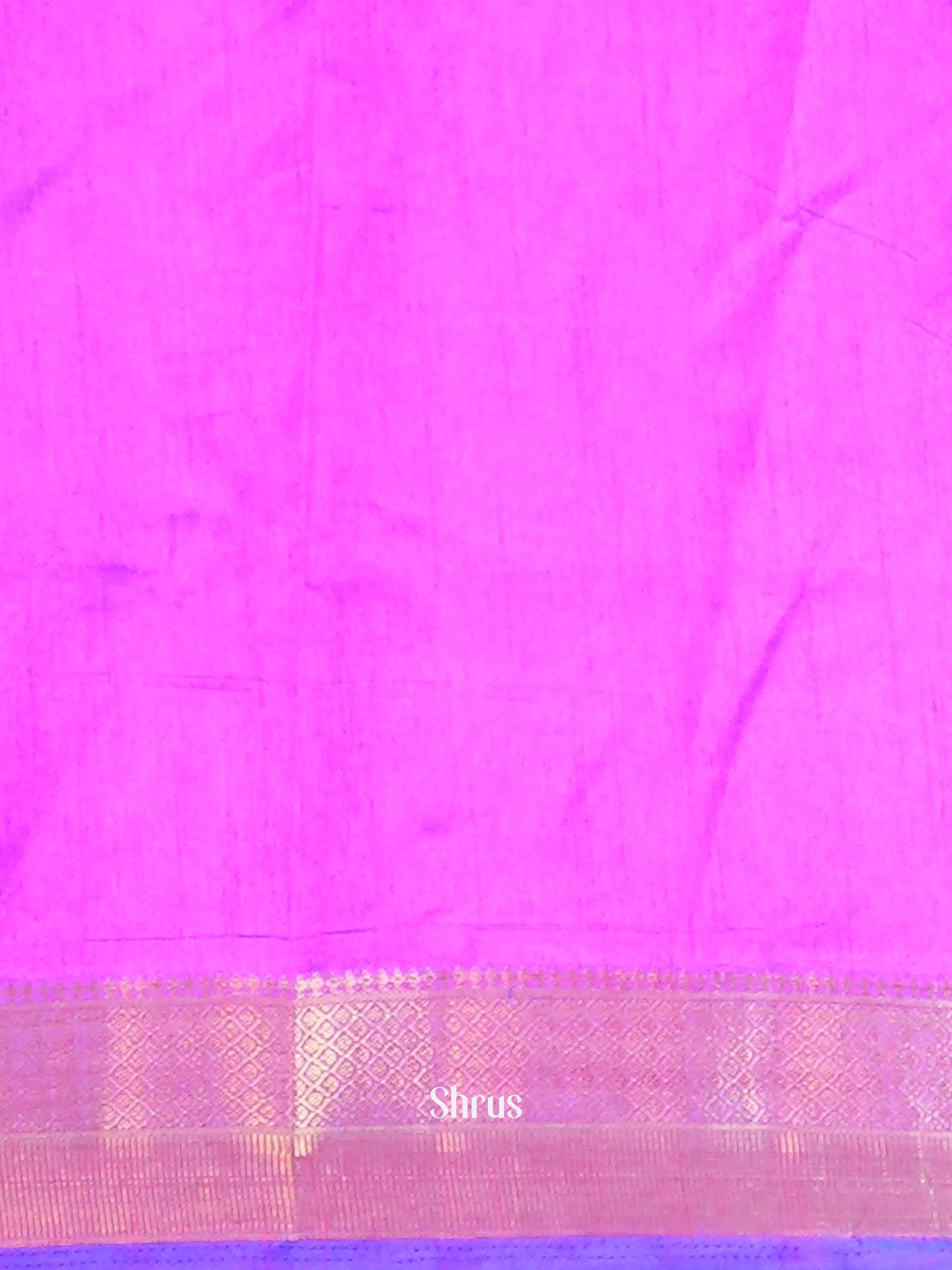 Blue & Purple - Semi Patola Saree - Shop on ShrusEternity.com