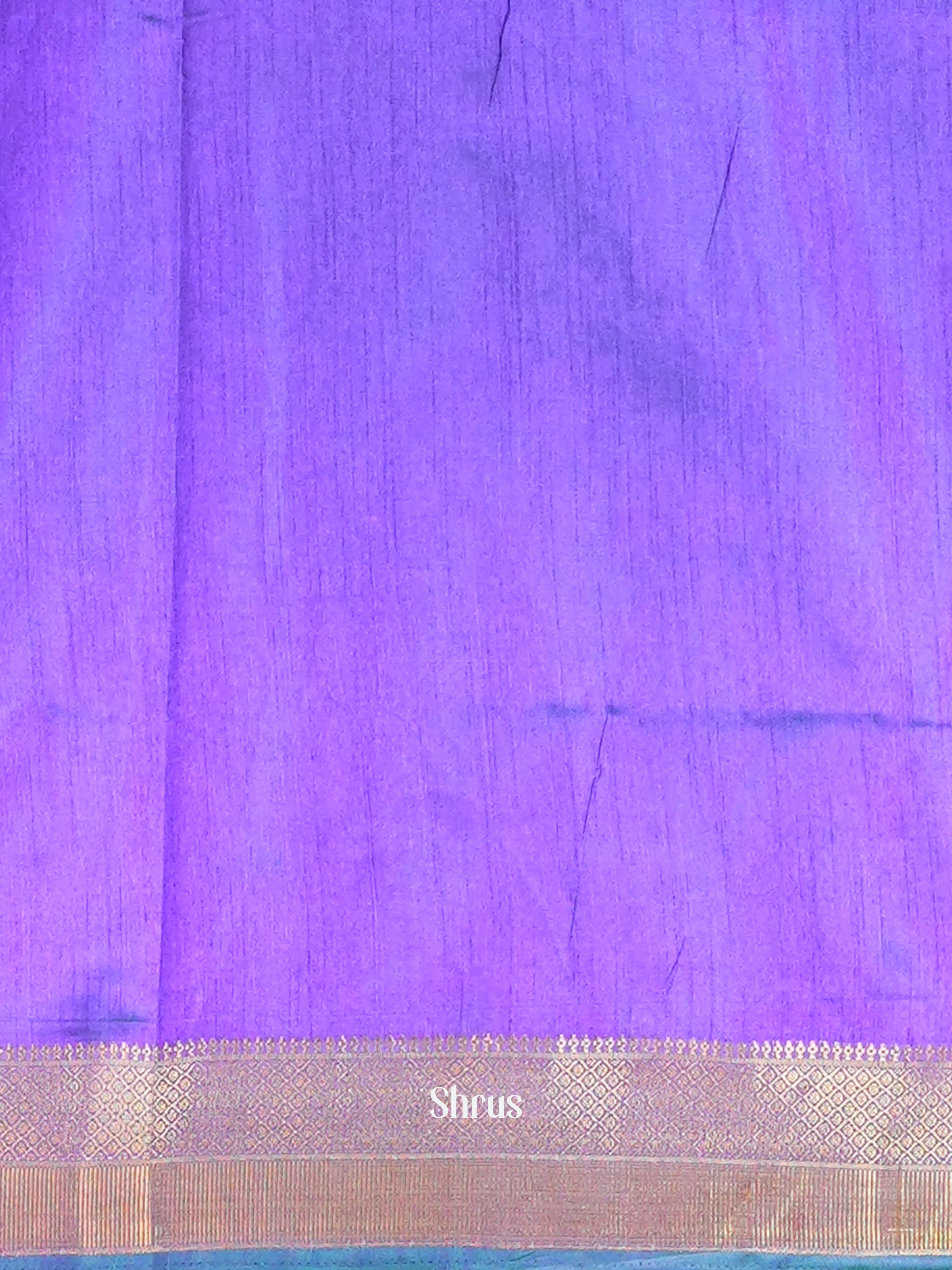 Double Shaded Blue & Purple - Semi Patola Saree - Shop on ShrusEternity.com