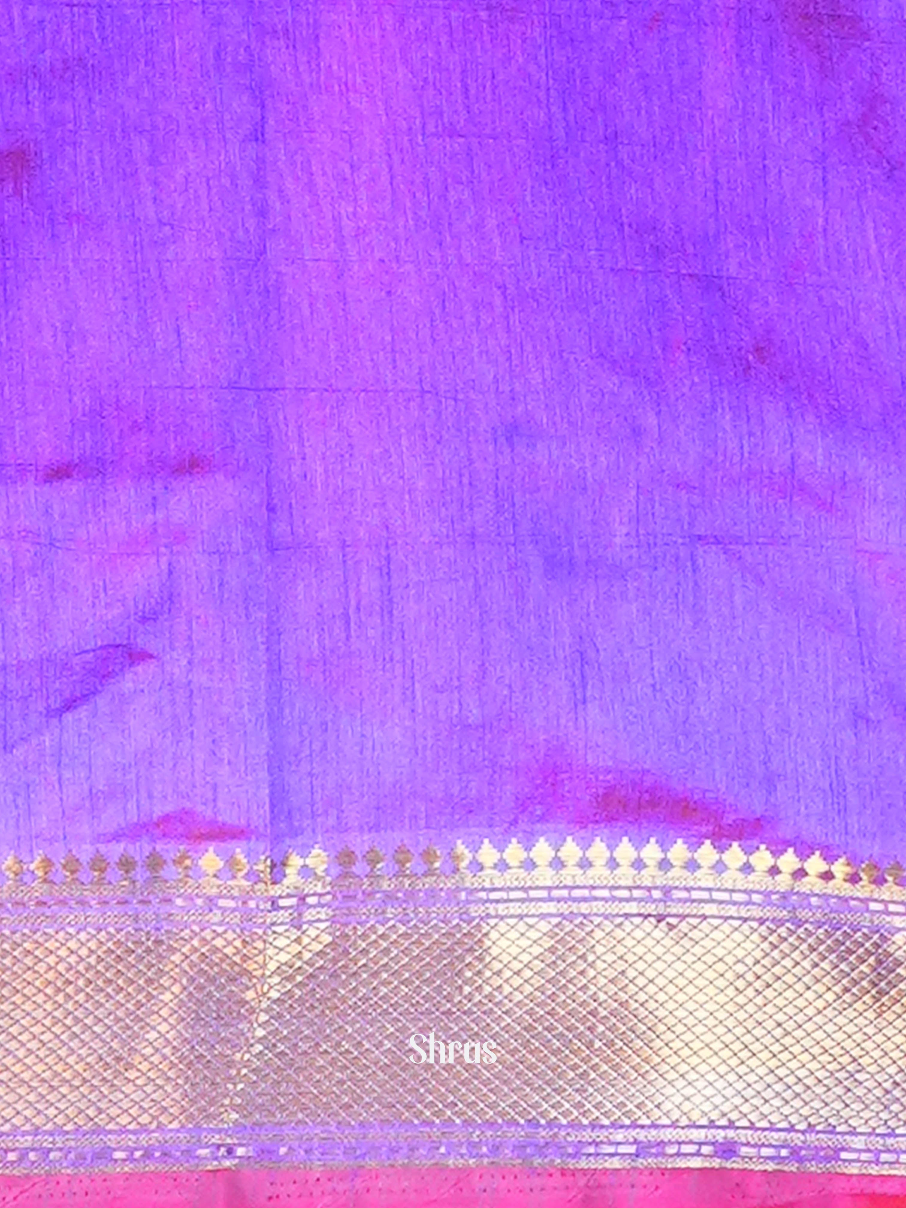 Red & Purple- Semi Patola Saree - Shop on ShrusEternity.com