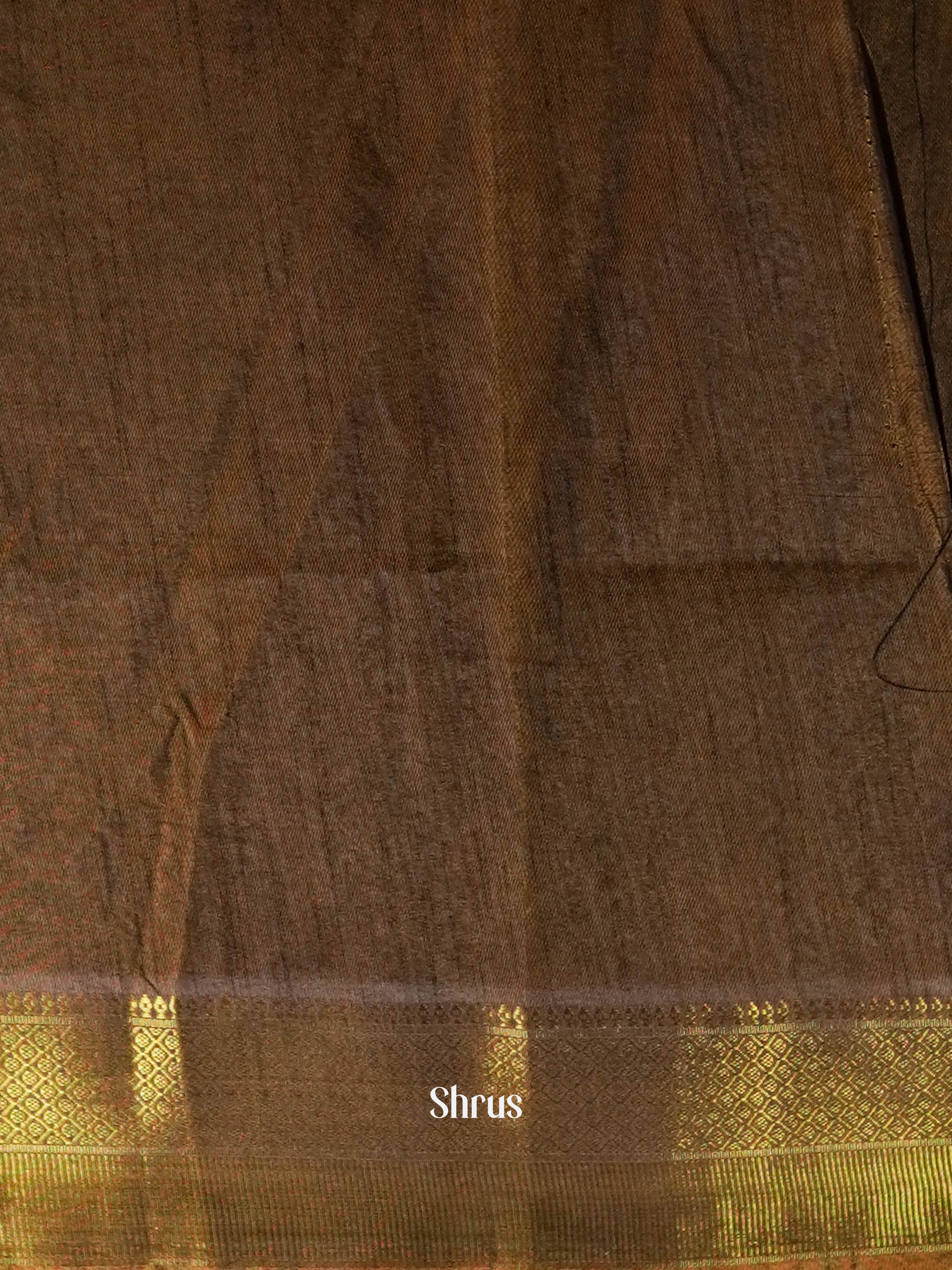 Mustard & Brown - Semi Patola Saree - Shop on ShrusEternity.com