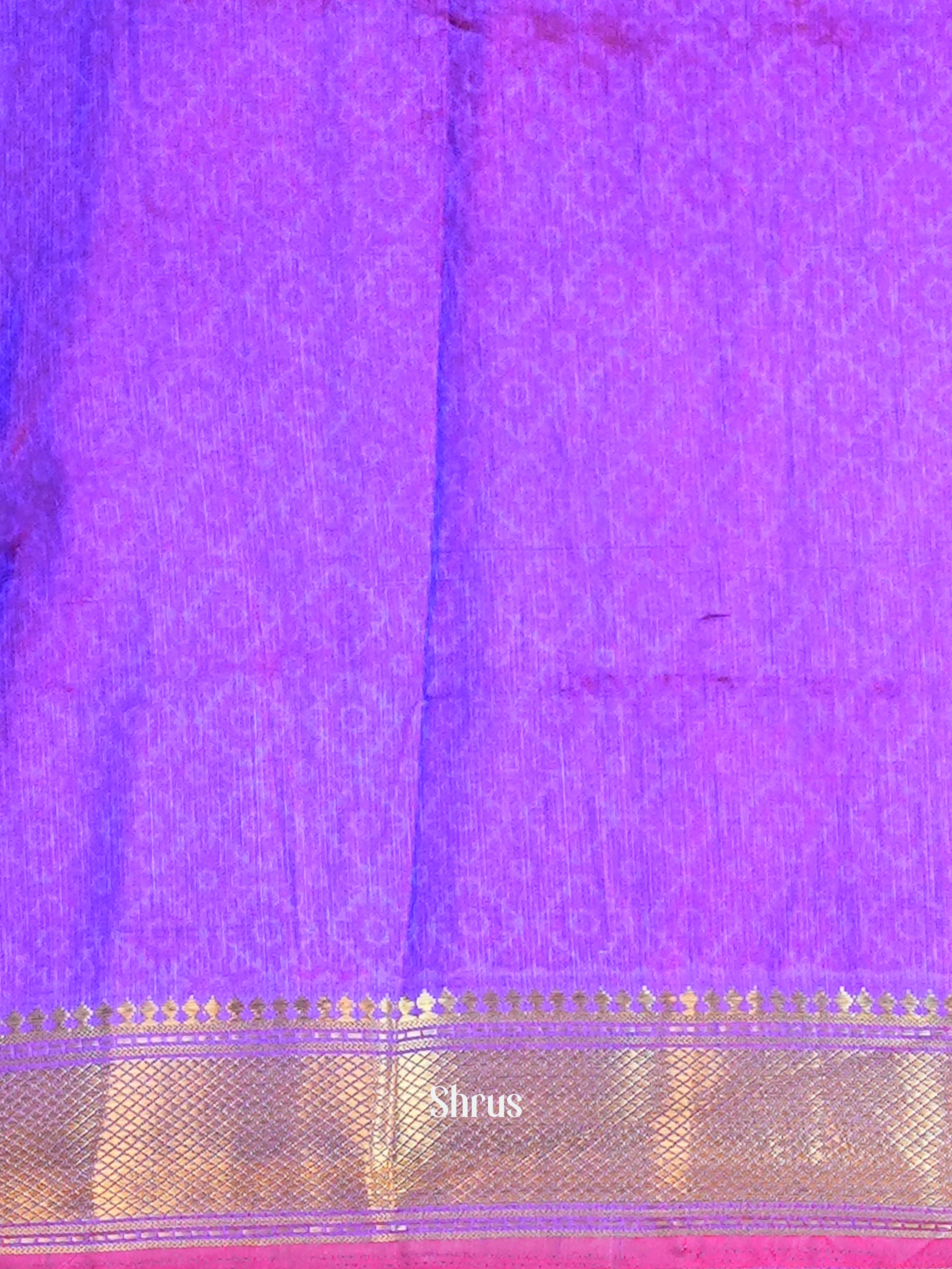Pink & Purple - Semi Patola Saree - Shop on ShrusEternity.com
