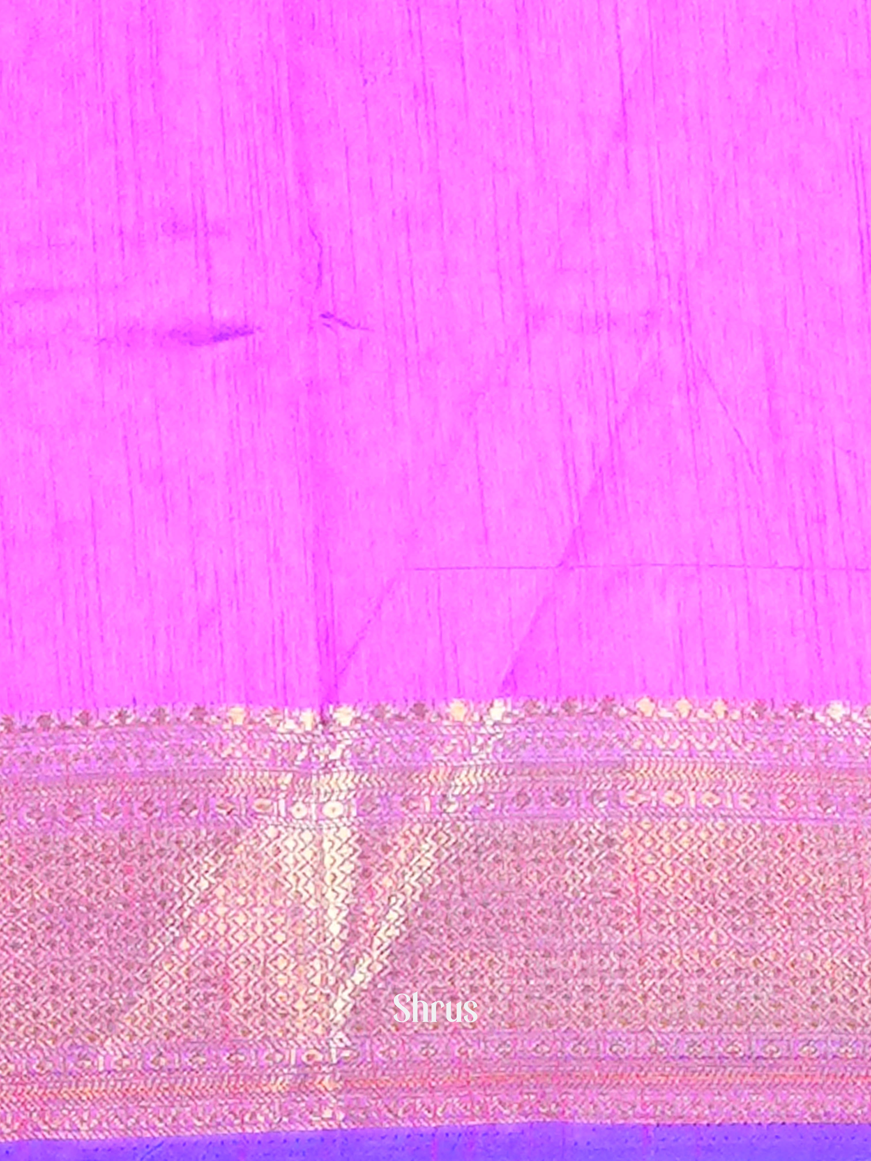 Blue & Purple - Semi Patola Saree - Shop on ShrusEternity.com