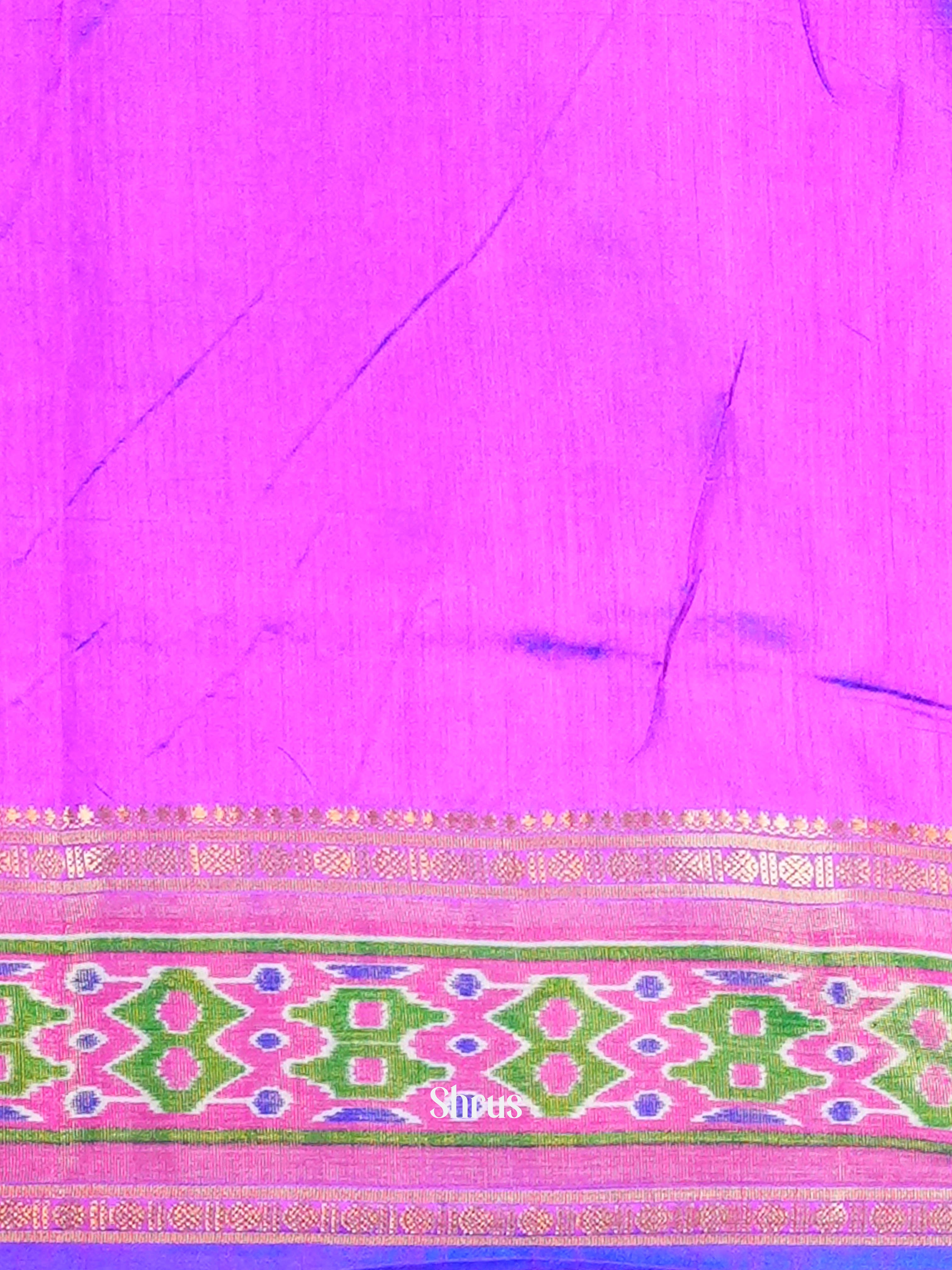 Blue & purple - Semi Patola Saree - Shop on ShrusEternity.com