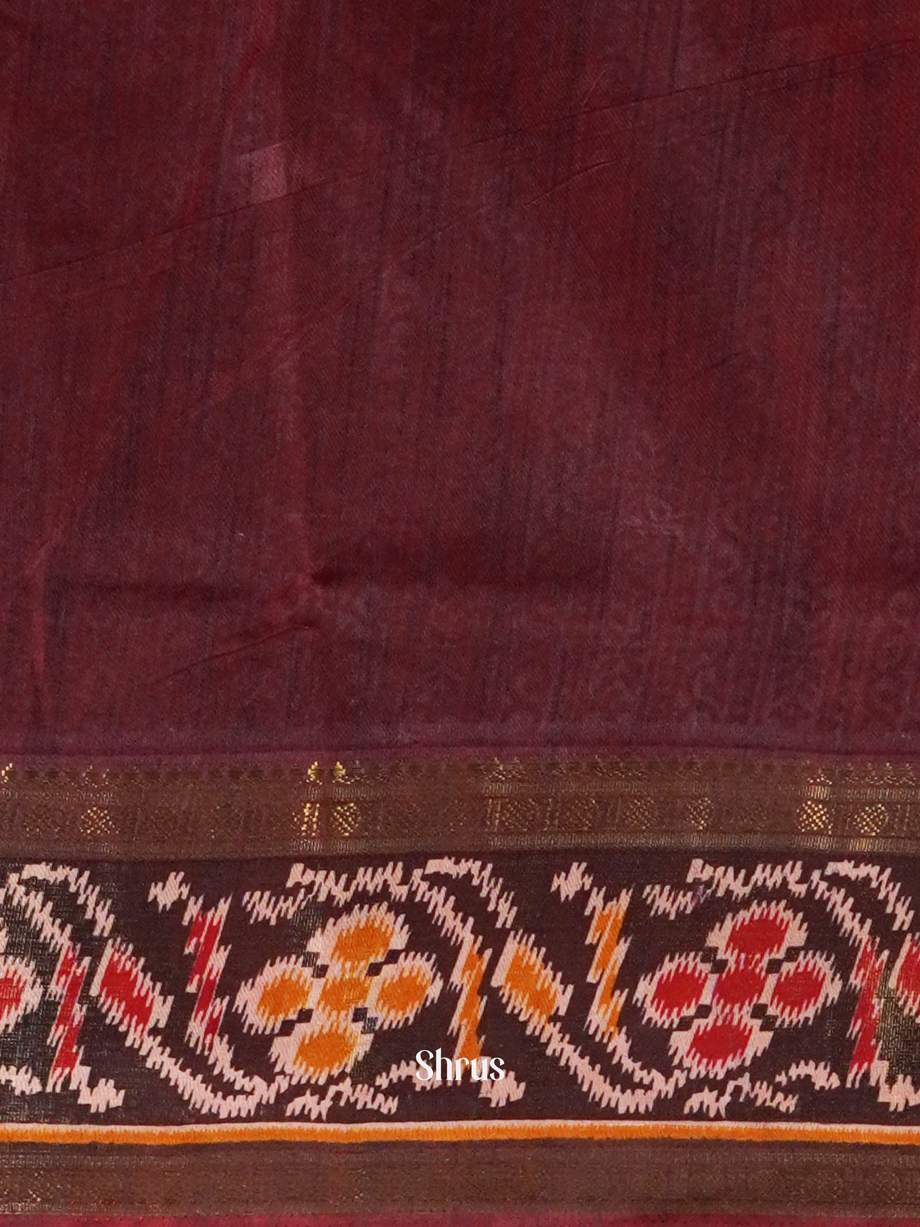 Red & Maroon - Semi Patola Saree - Shop on ShrusEternity.com