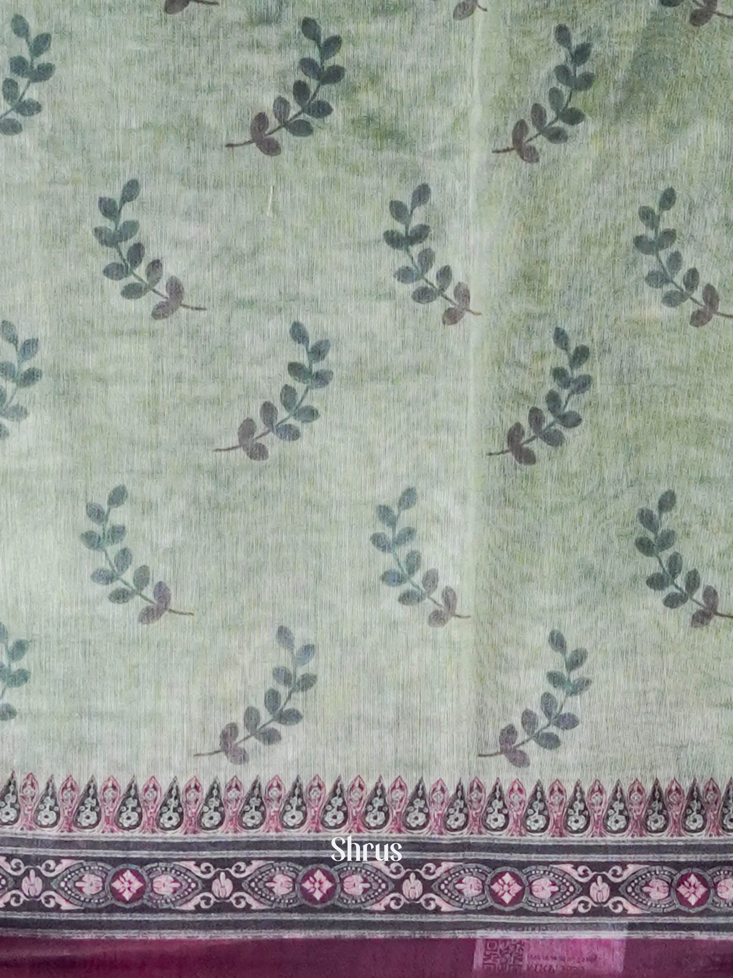 Green & Purple - Semi Kantha Saree - Shop on ShrusEternity.com