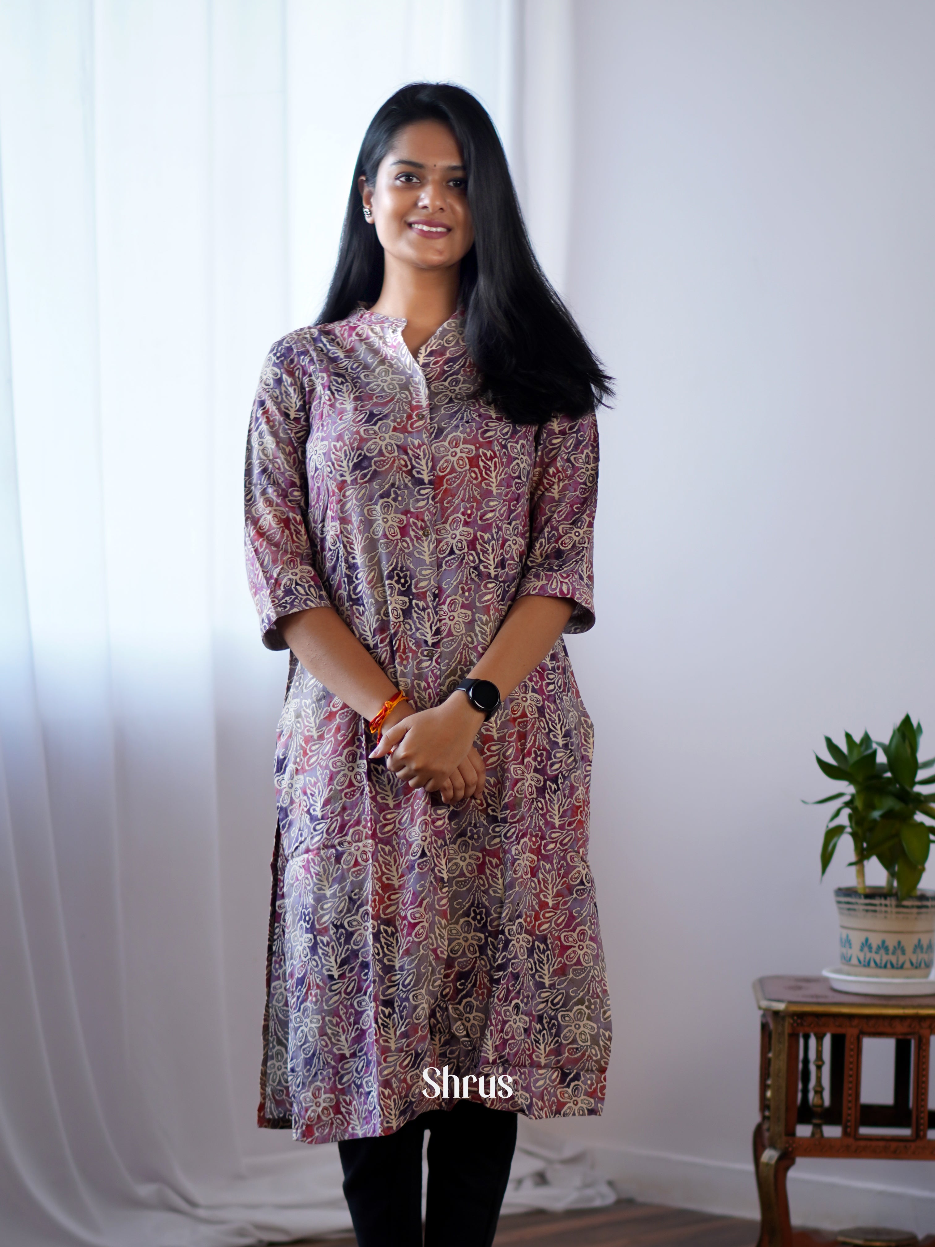 Purple - Readymade Kurti - Shop on ShrusEternity.com