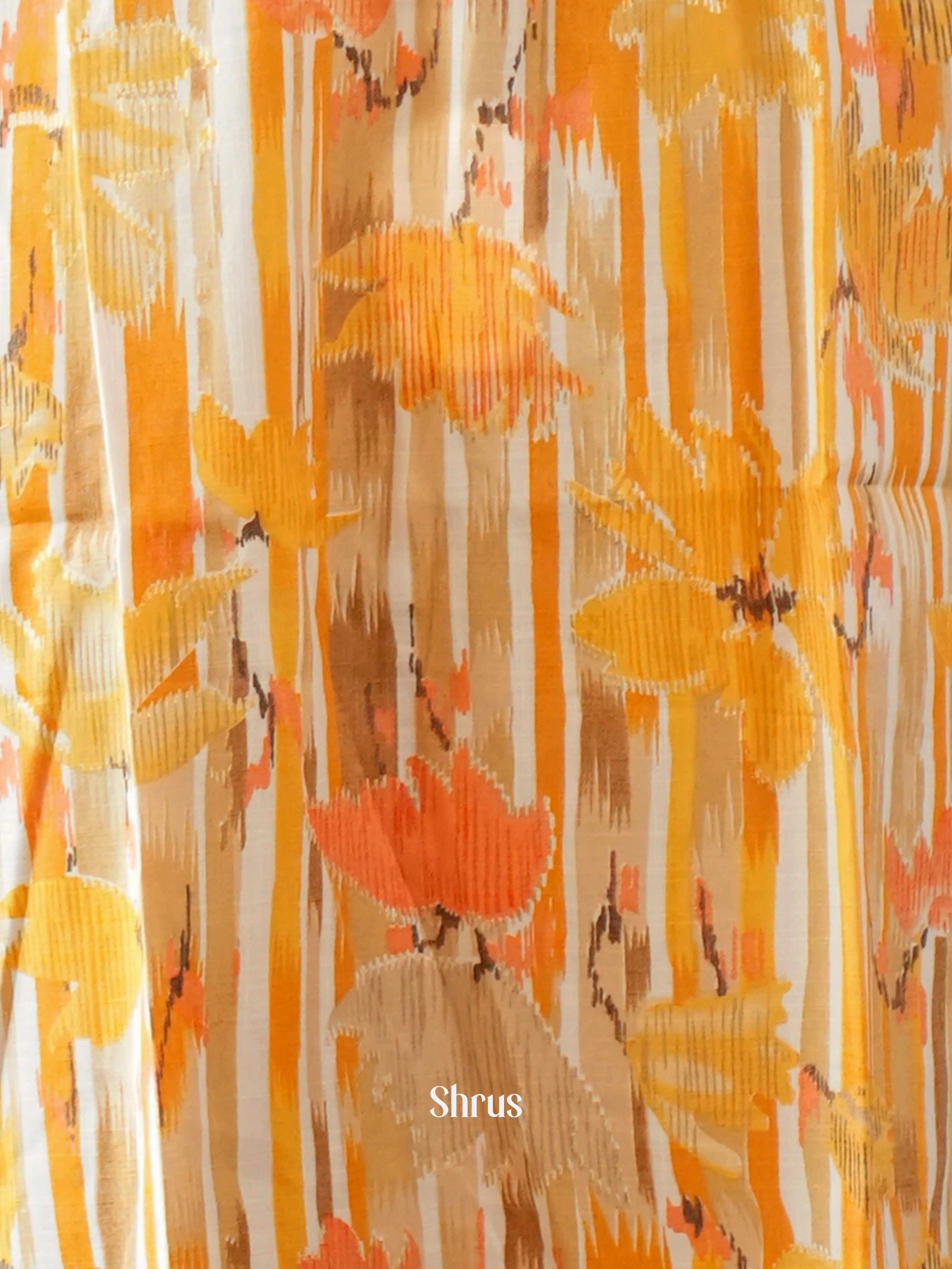 Cream & Mustard - Readymade Kurti - Shop on ShrusEternity.com