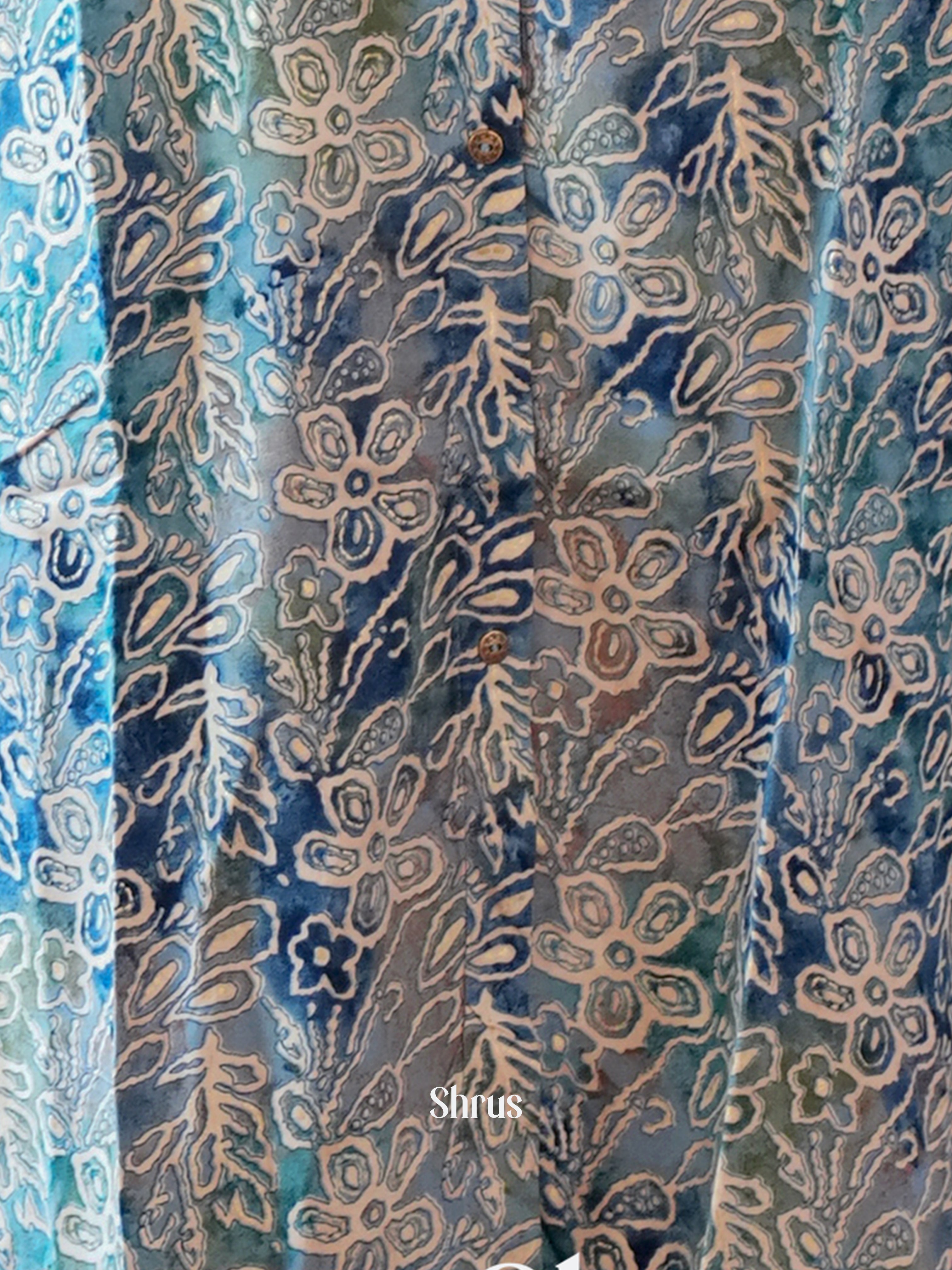 Blue- Readymade kurti - Shop on ShrusEternity.com