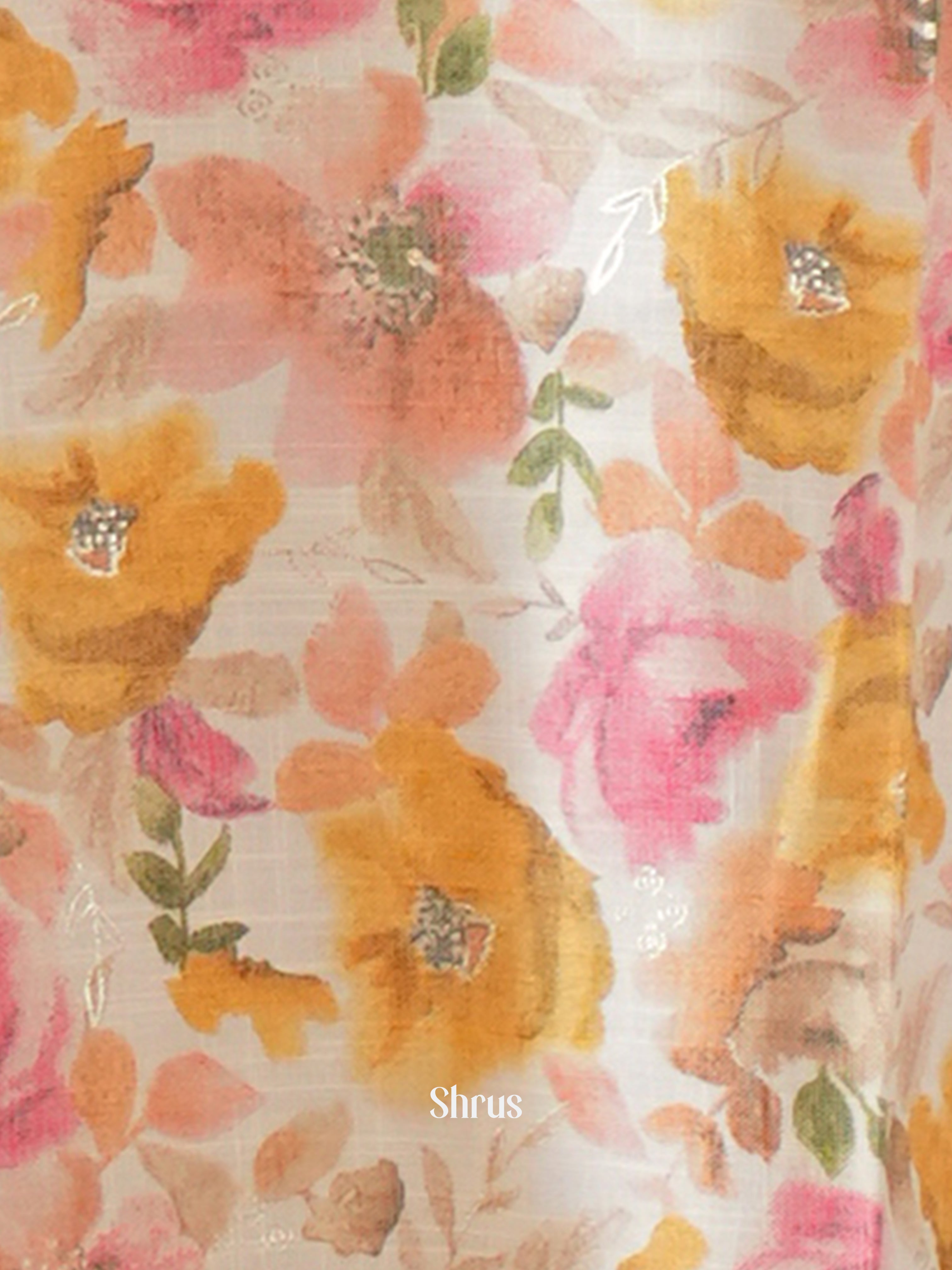 Cream & Yellow - Readymade kurti - Shop on ShrusEternity.com