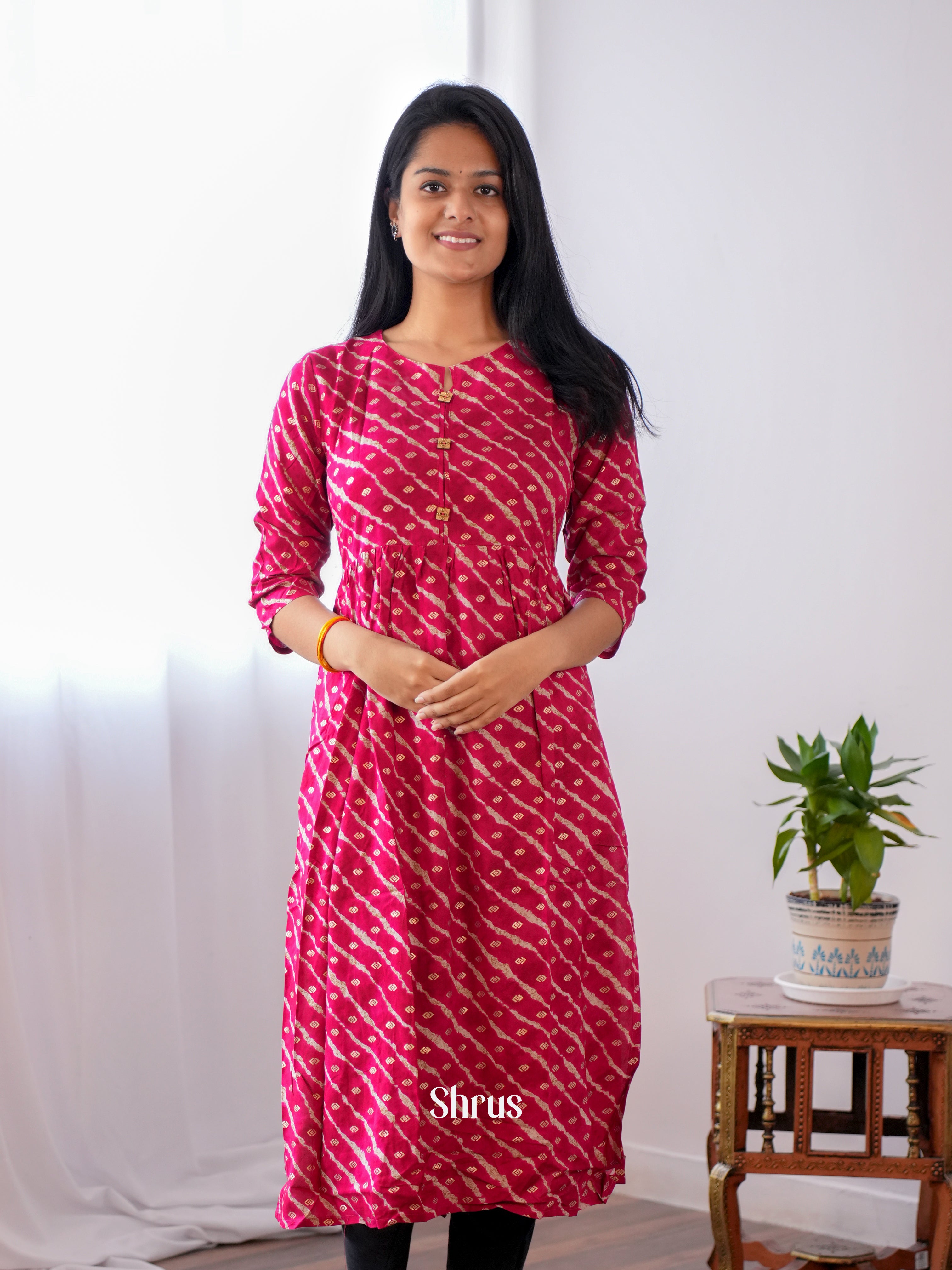 Red - Readymade Kurti - Shop on ShrusEternity.com