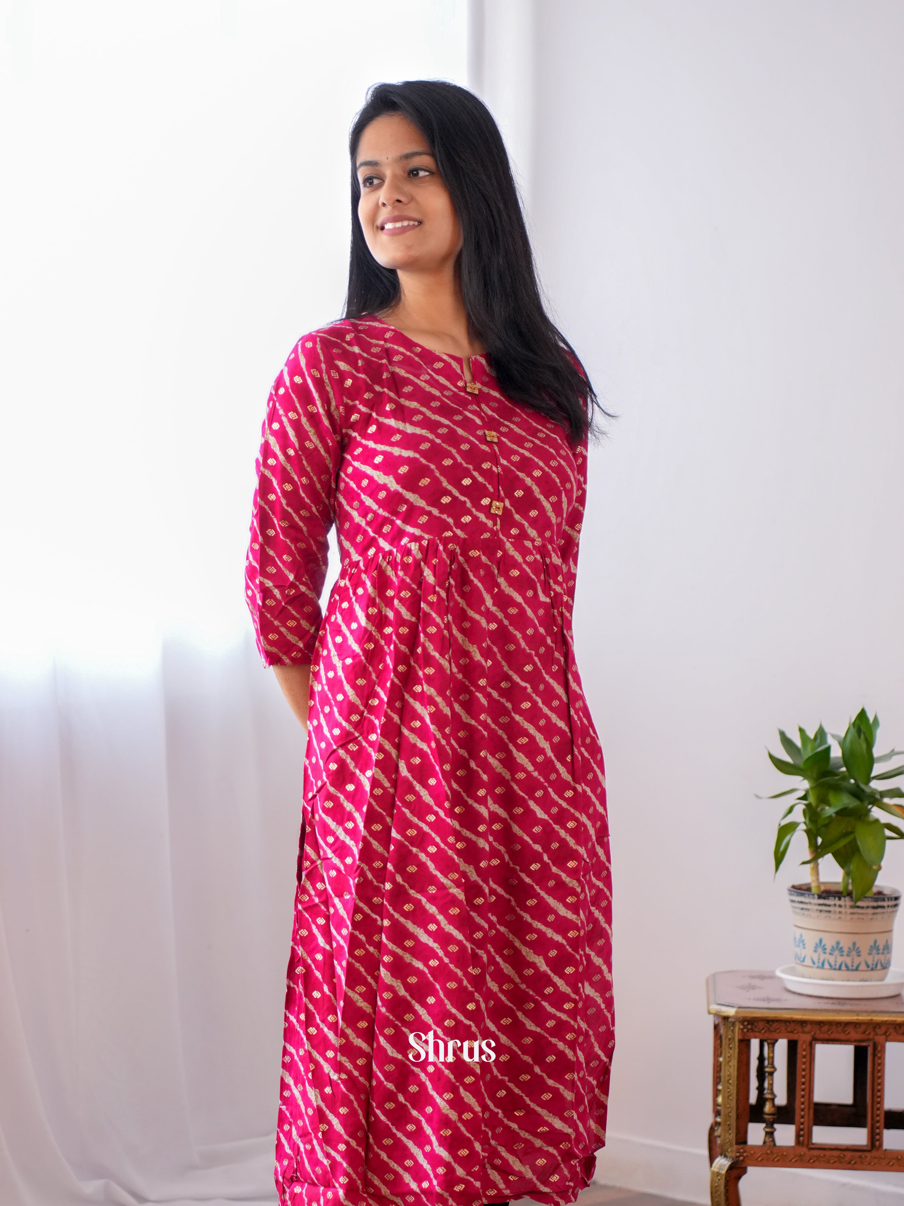 Red - Readymade Kurti - Shop on ShrusEternity.com