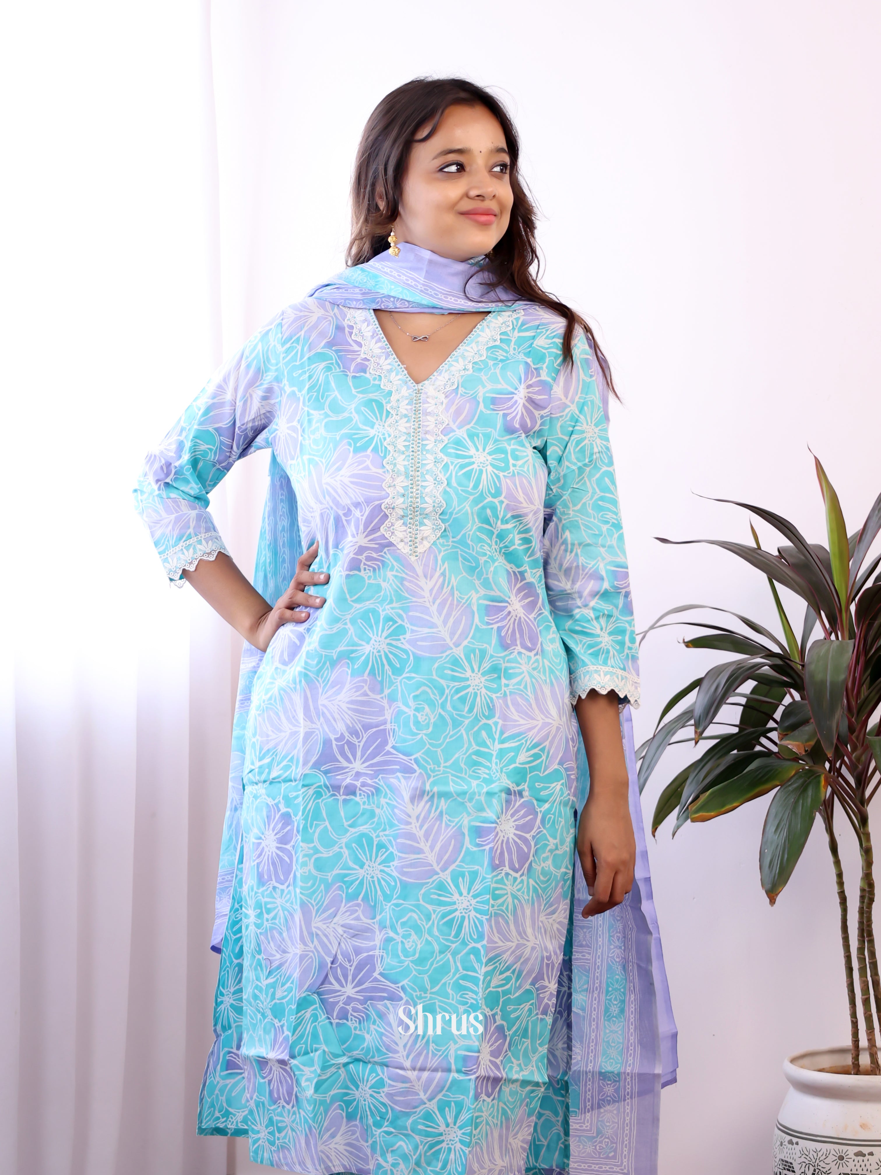 Blue-3pc Readymade Suits - Shop on ShrusEternity.com