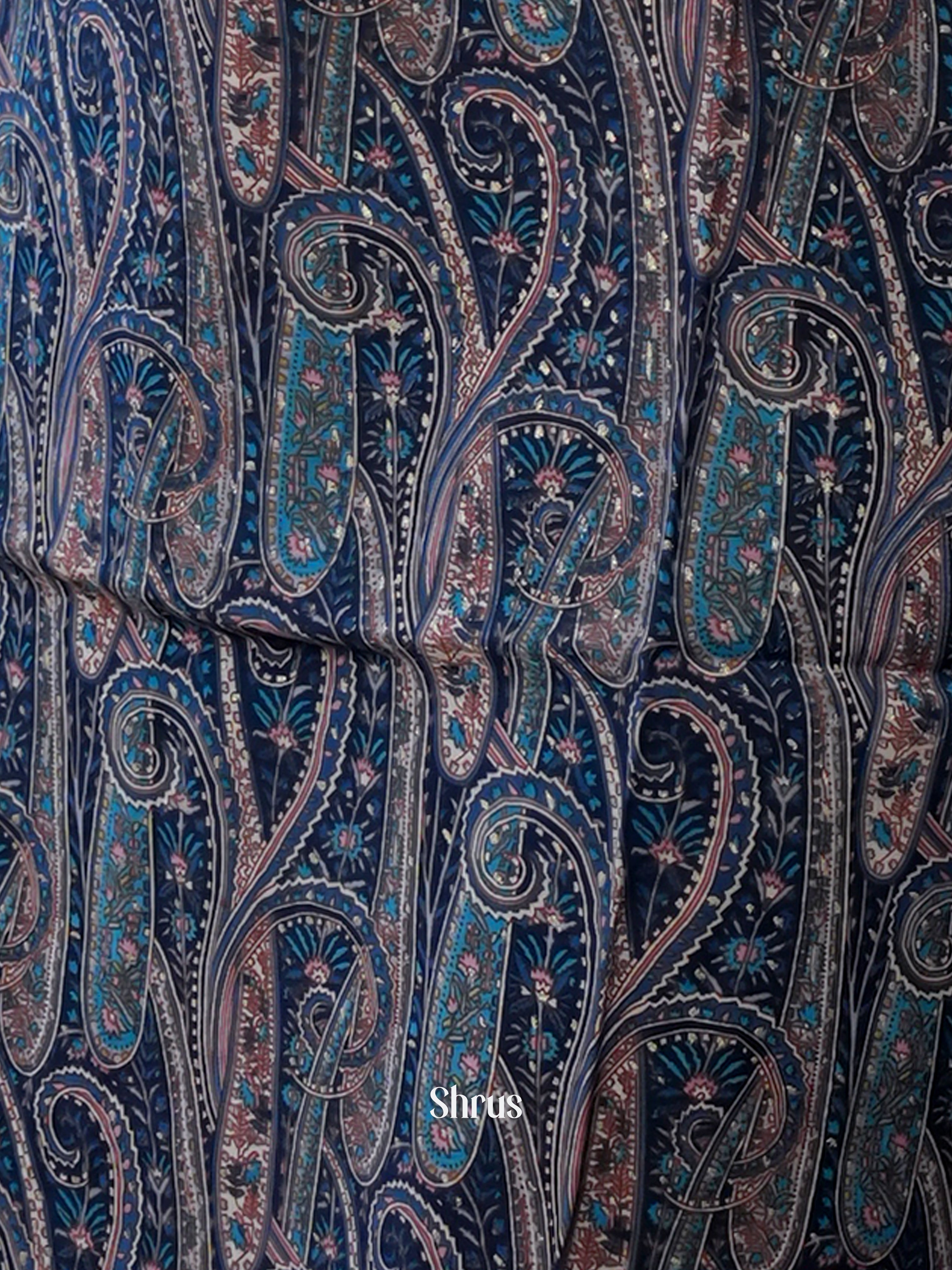 Blue- 3pc printed Readymade Suits - Shop on ShrusEternity.com