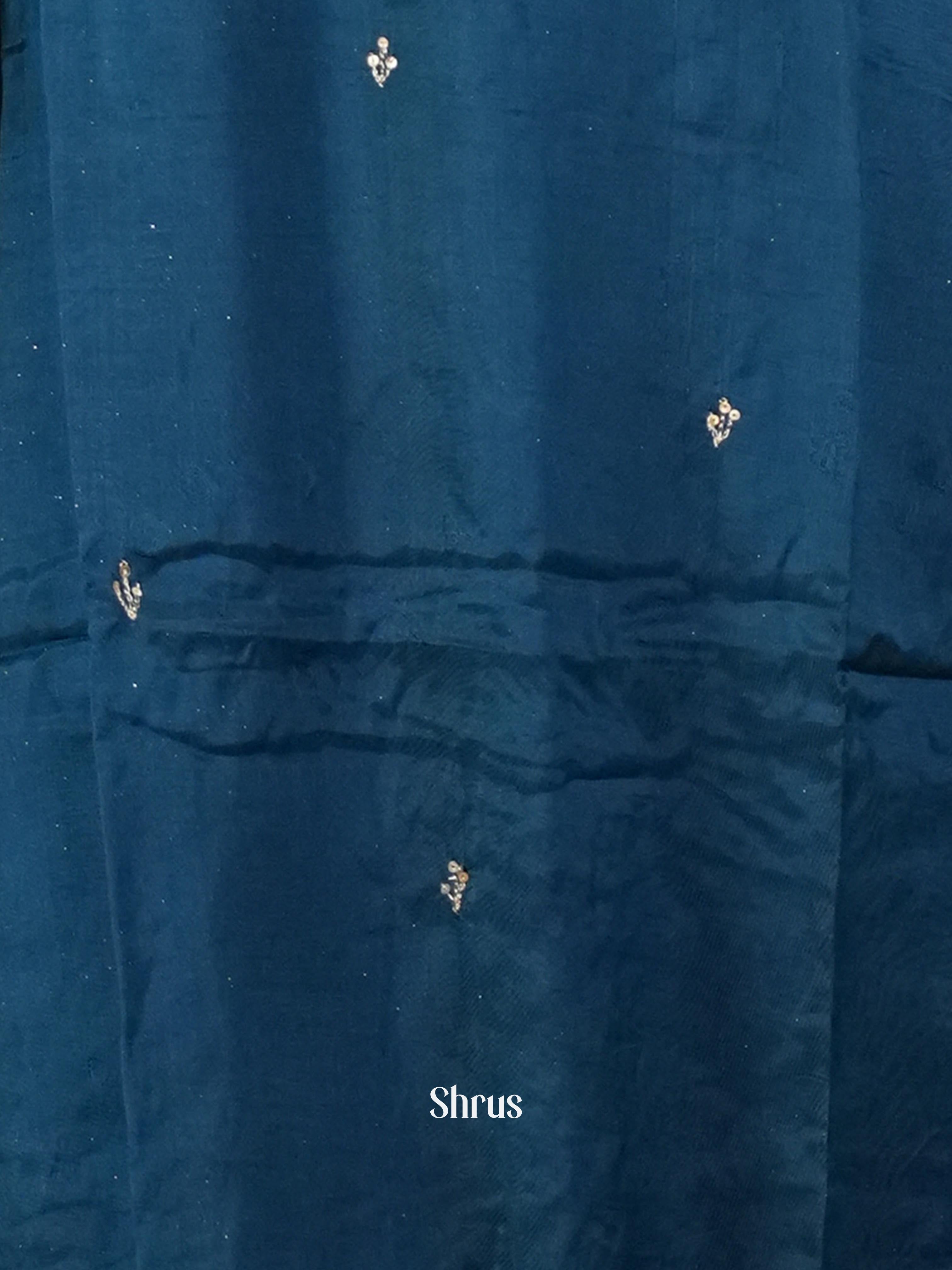 Blue - sequein embroidered 3pc Readymade Suits - Shop on ShrusEternity.com