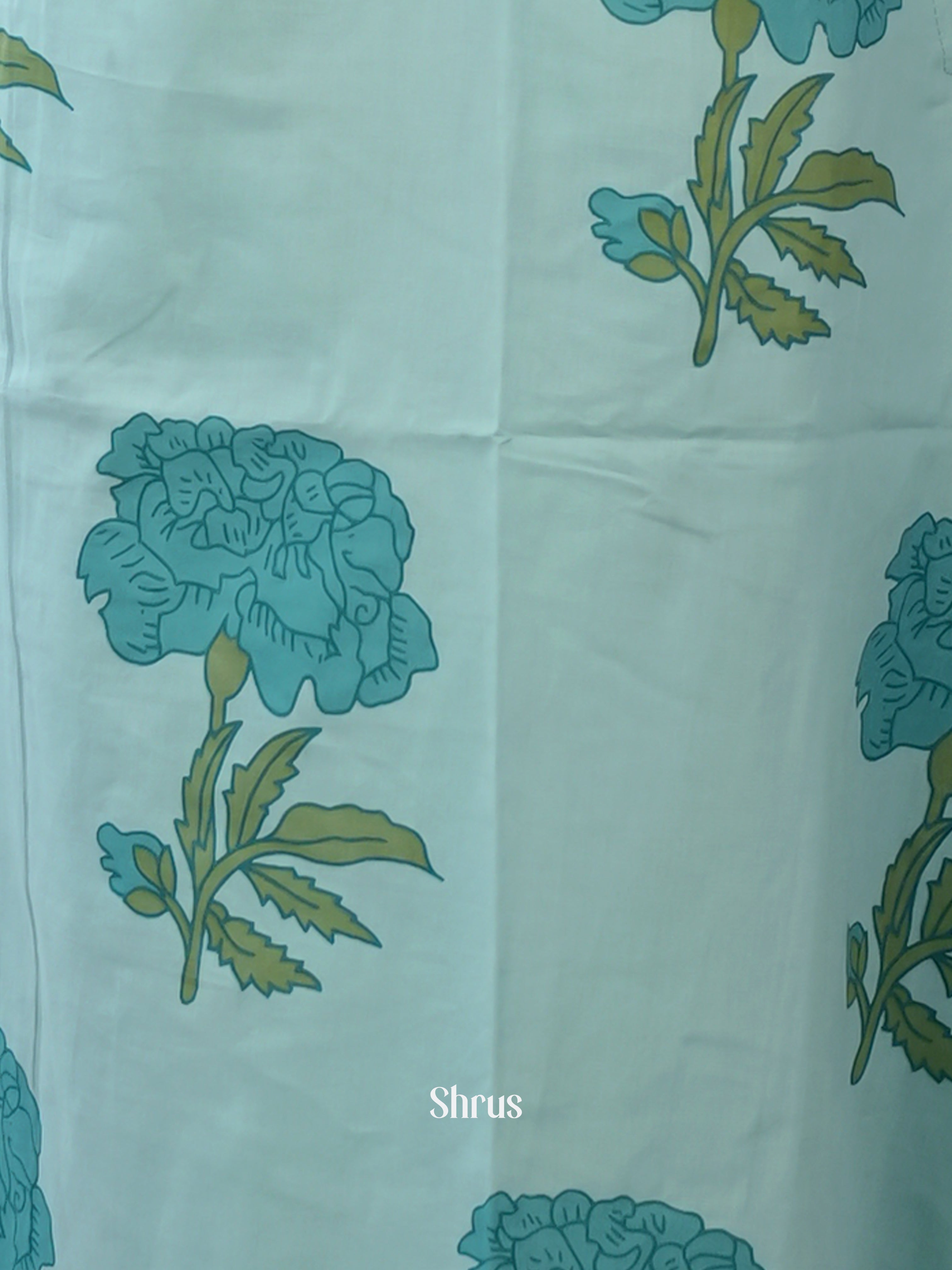 Blue -3pc Printed Readymade Suits - Shop on ShrusEternity.com