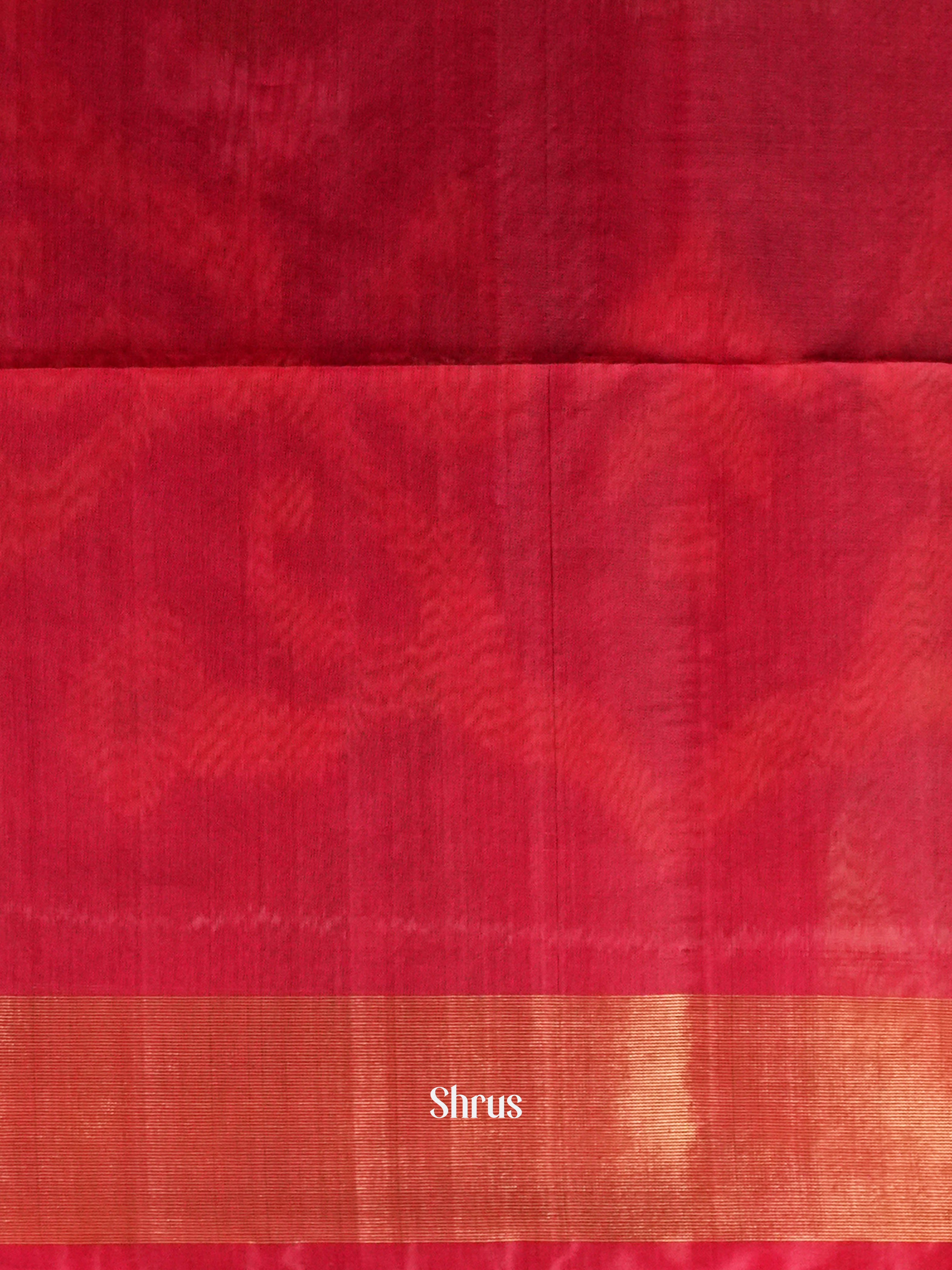 Green & Red - Pochampally sico Saree - Shop on ShrusEternity.com