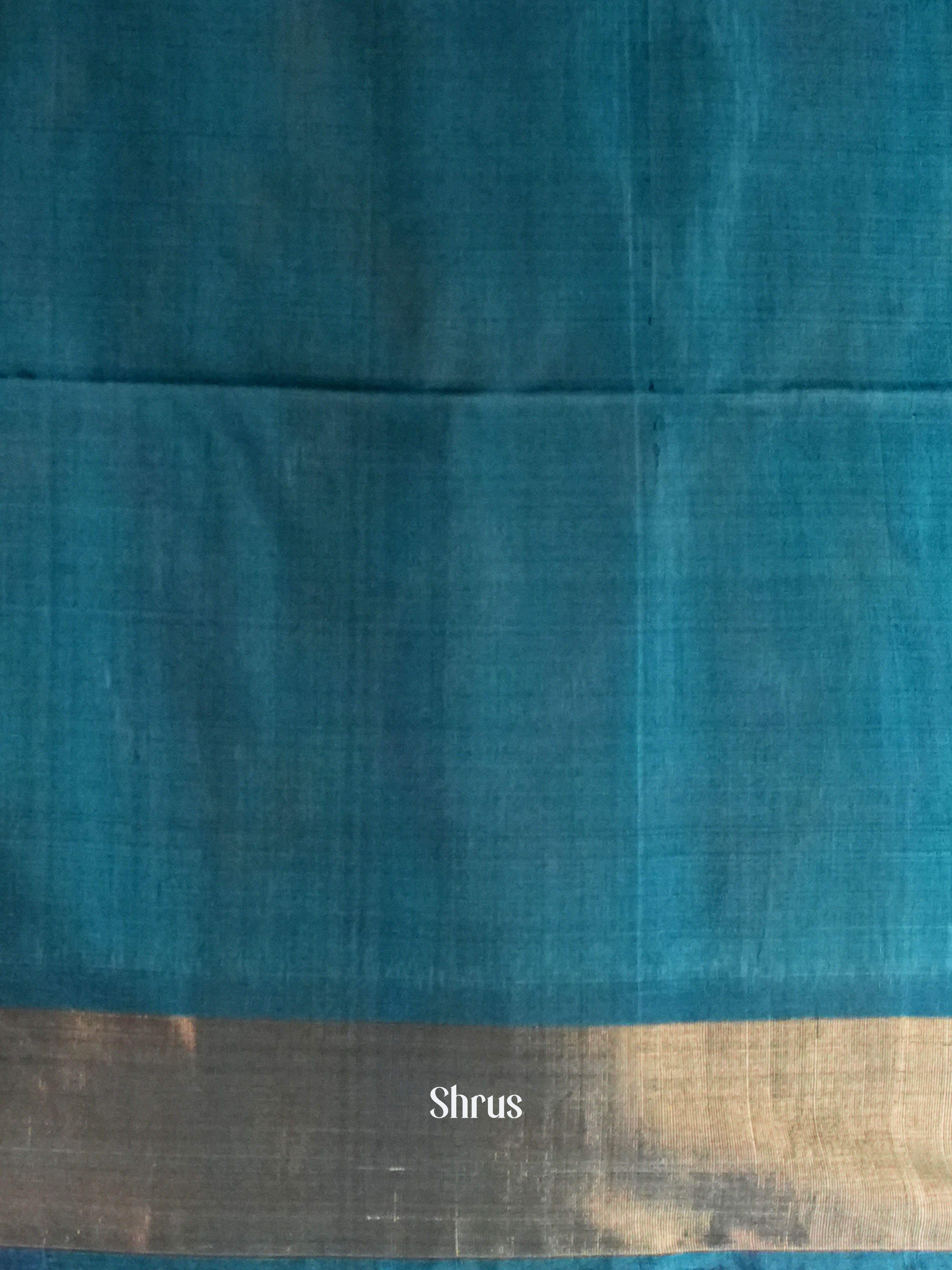 Shades Of Brown & Fancy Blue - Pochampally sico Saree - Shop on ShrusEternity.com