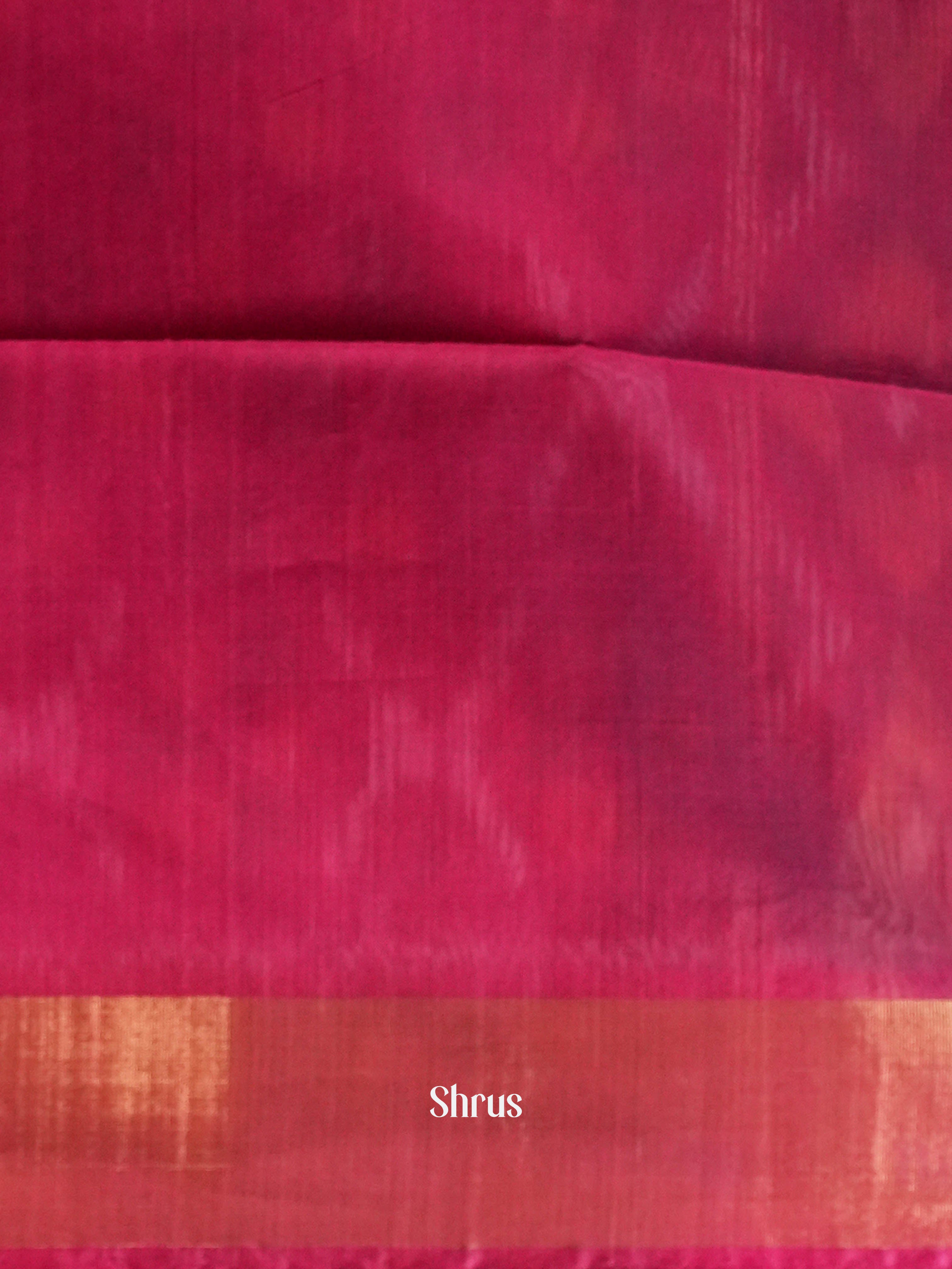 Green & Rosy Red - Pochampally sico Saree - Shop on ShrusEternity.com