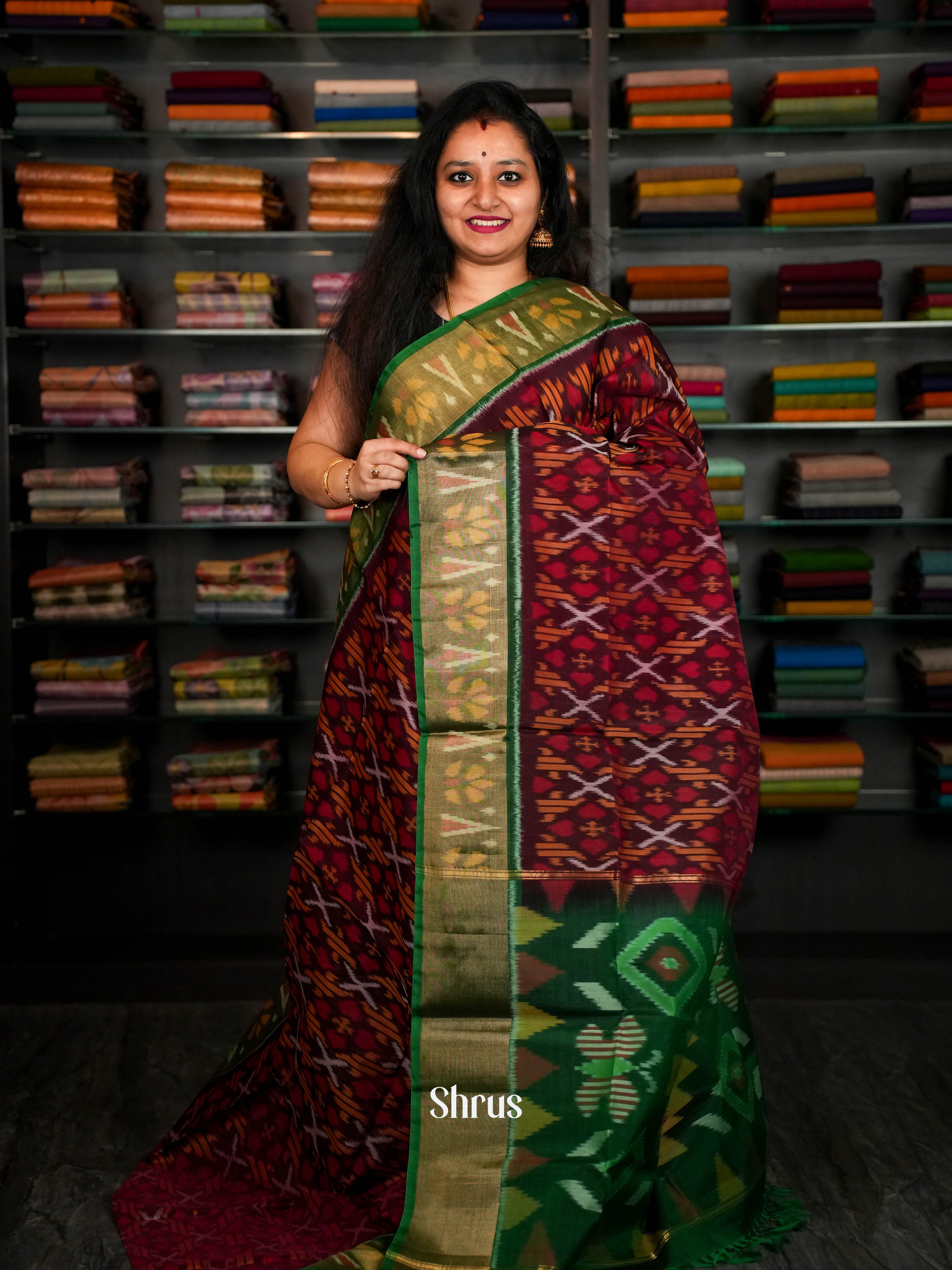 CIS02045 - Pochampally sico Saree - Shop on ShrusEternity.com