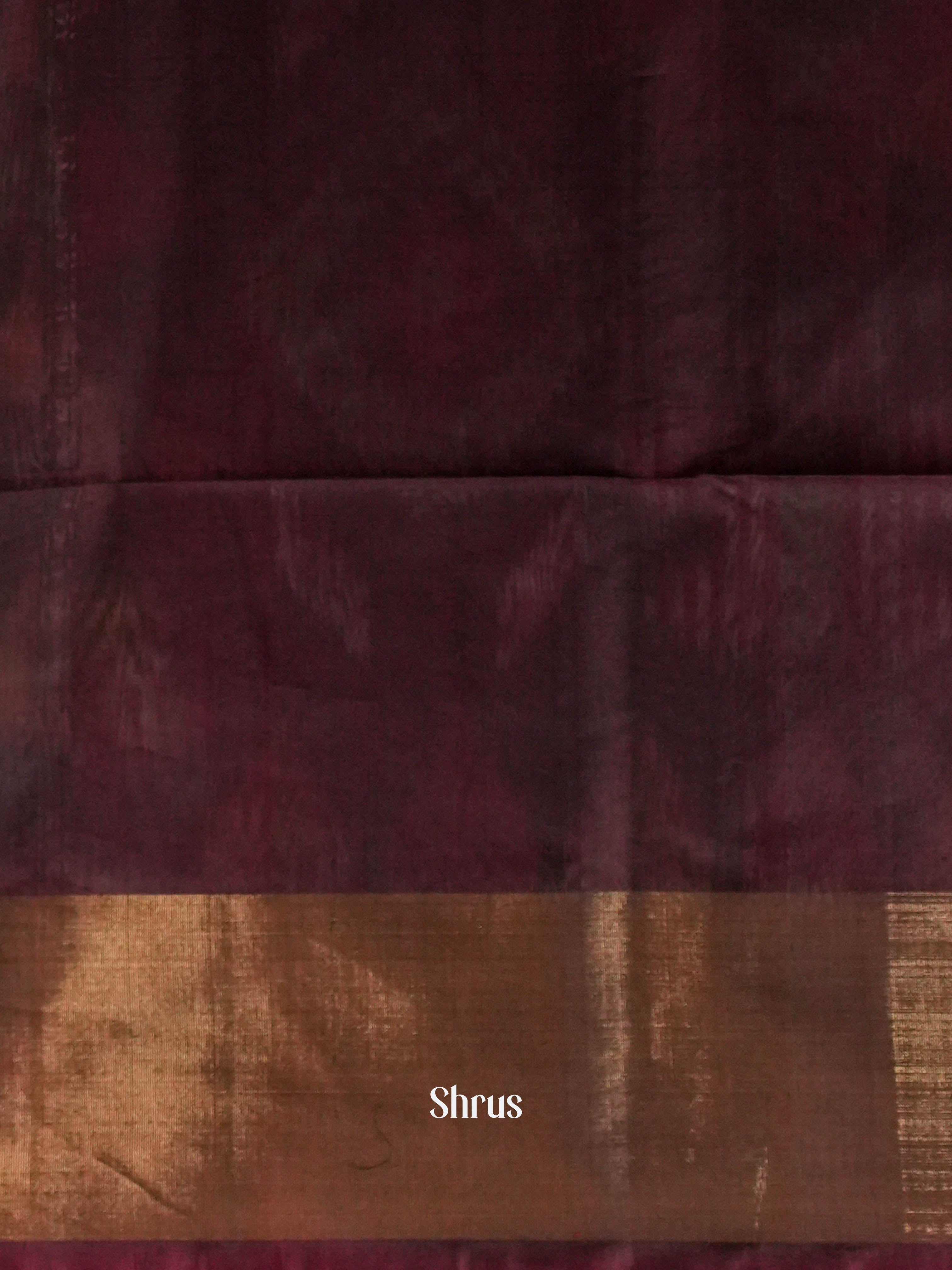 Dark Green & Maroon - Pochampally sico Saree - Shop on ShrusEternity.com