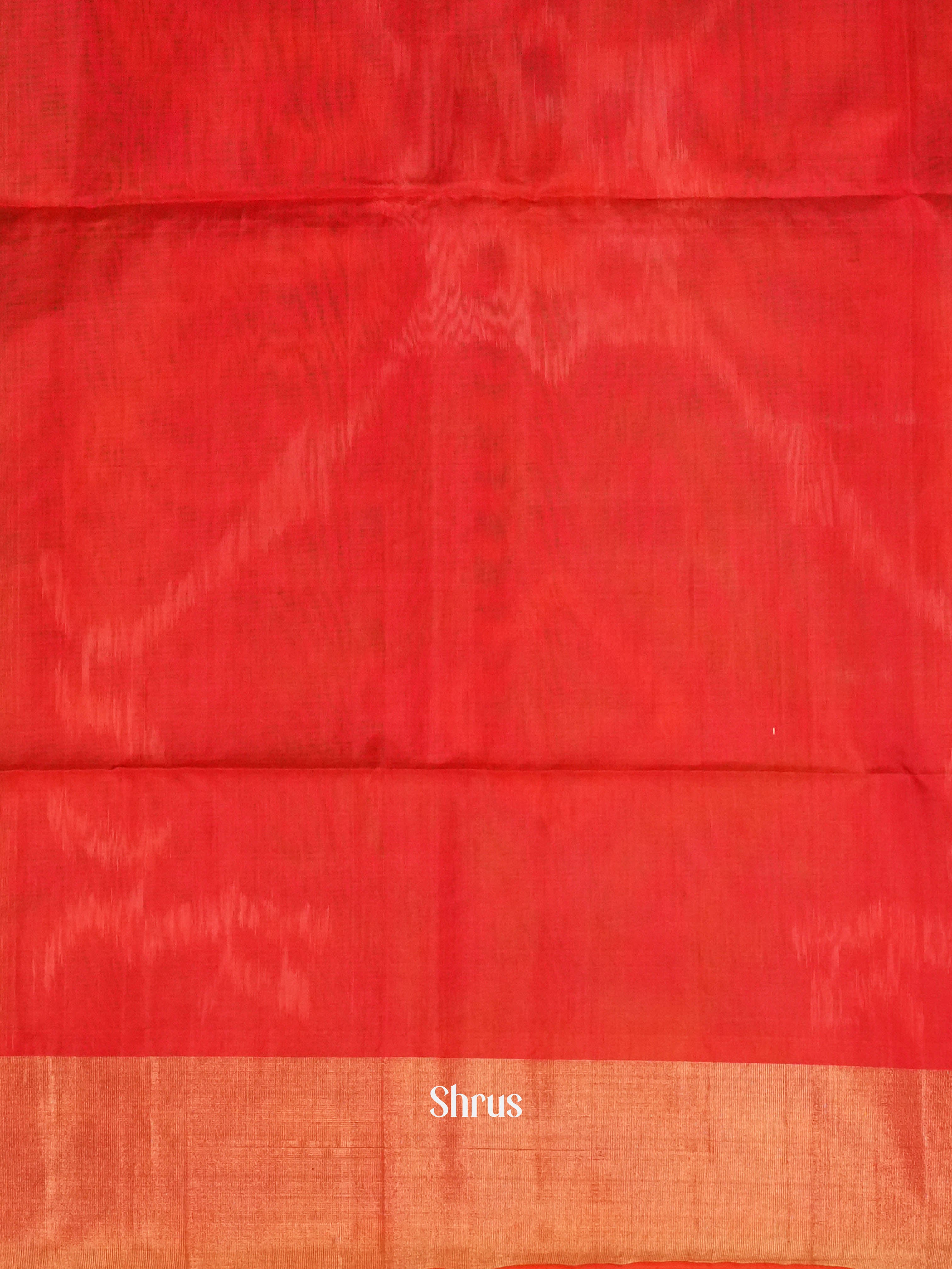 Aqua Blue & Red - Pochampally sico Saree - Shop on ShrusEternity.com