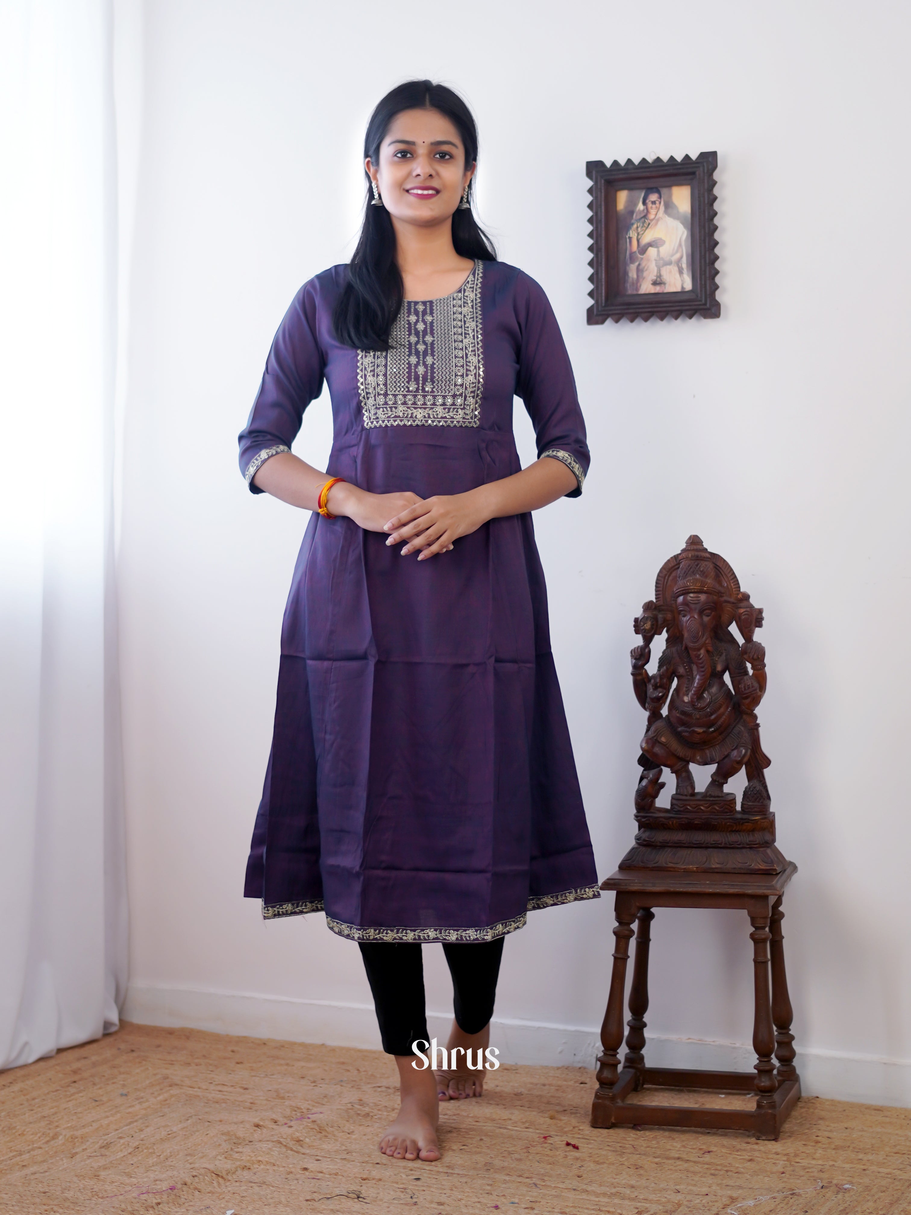 Violet - Readymade Kurti - Shop on ShrusEternity.com