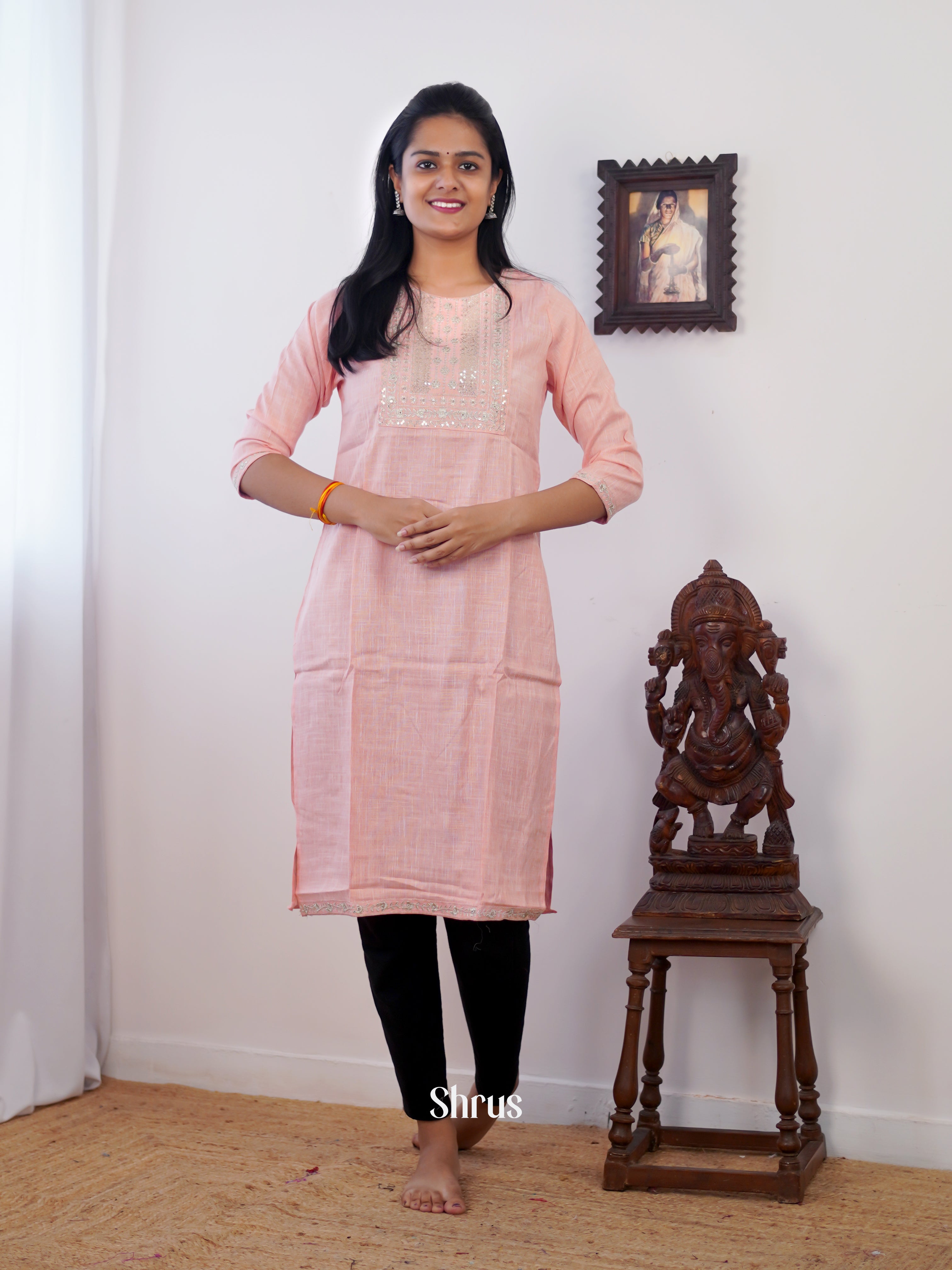 Pink - Readymade Kurti - Shop on ShrusEternity.com