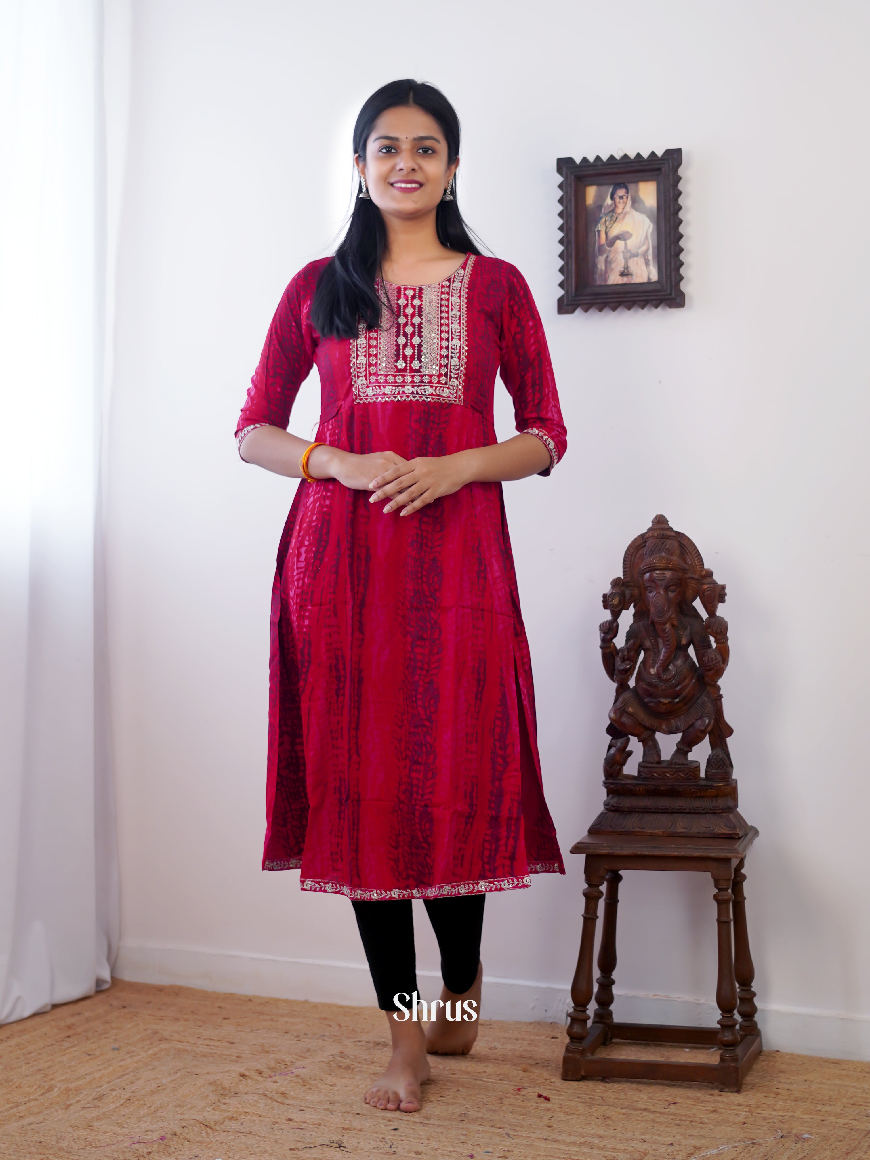 Red - Readymade Kurti - Shop on ShrusEternity.com