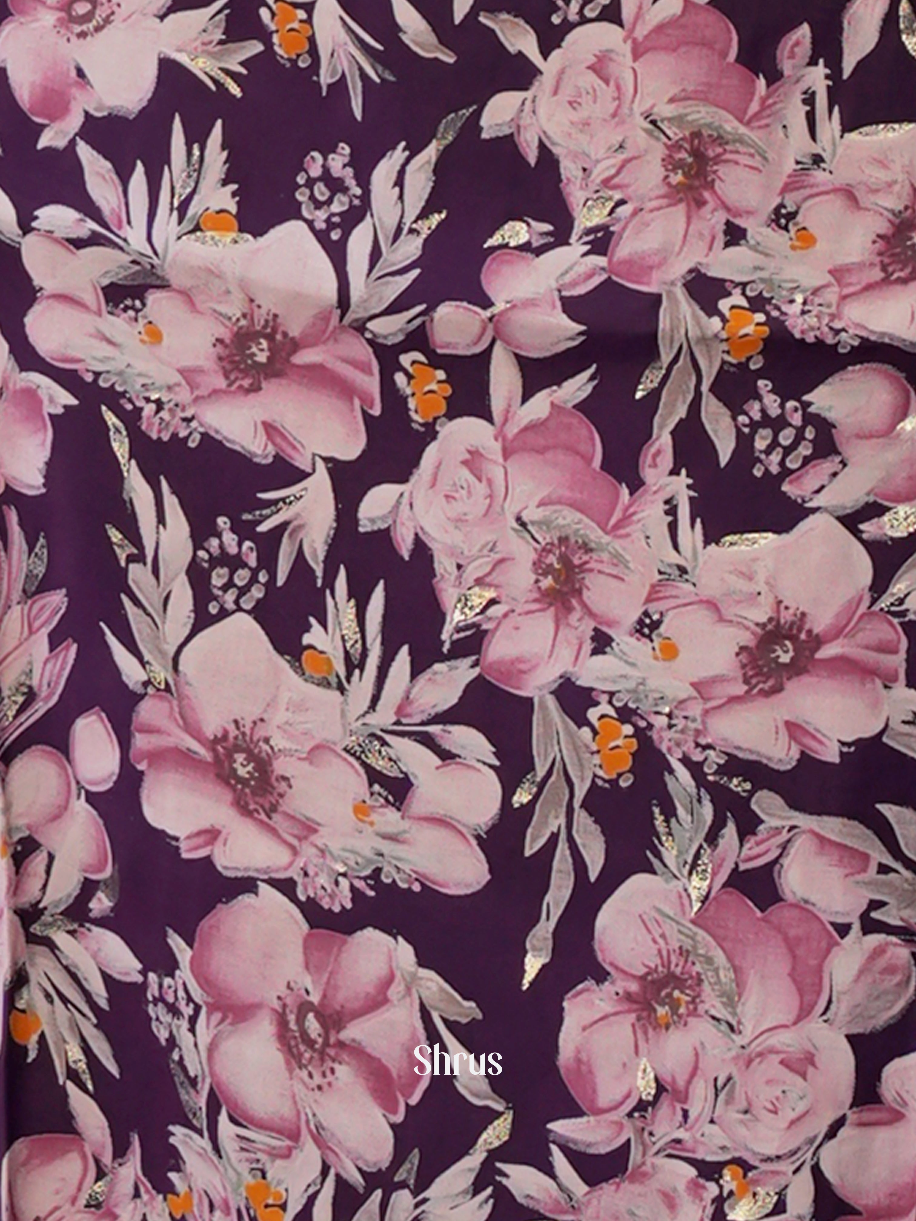 Purple - 3pc floral printed Readymade Suits - Shop on ShrusEternity.com