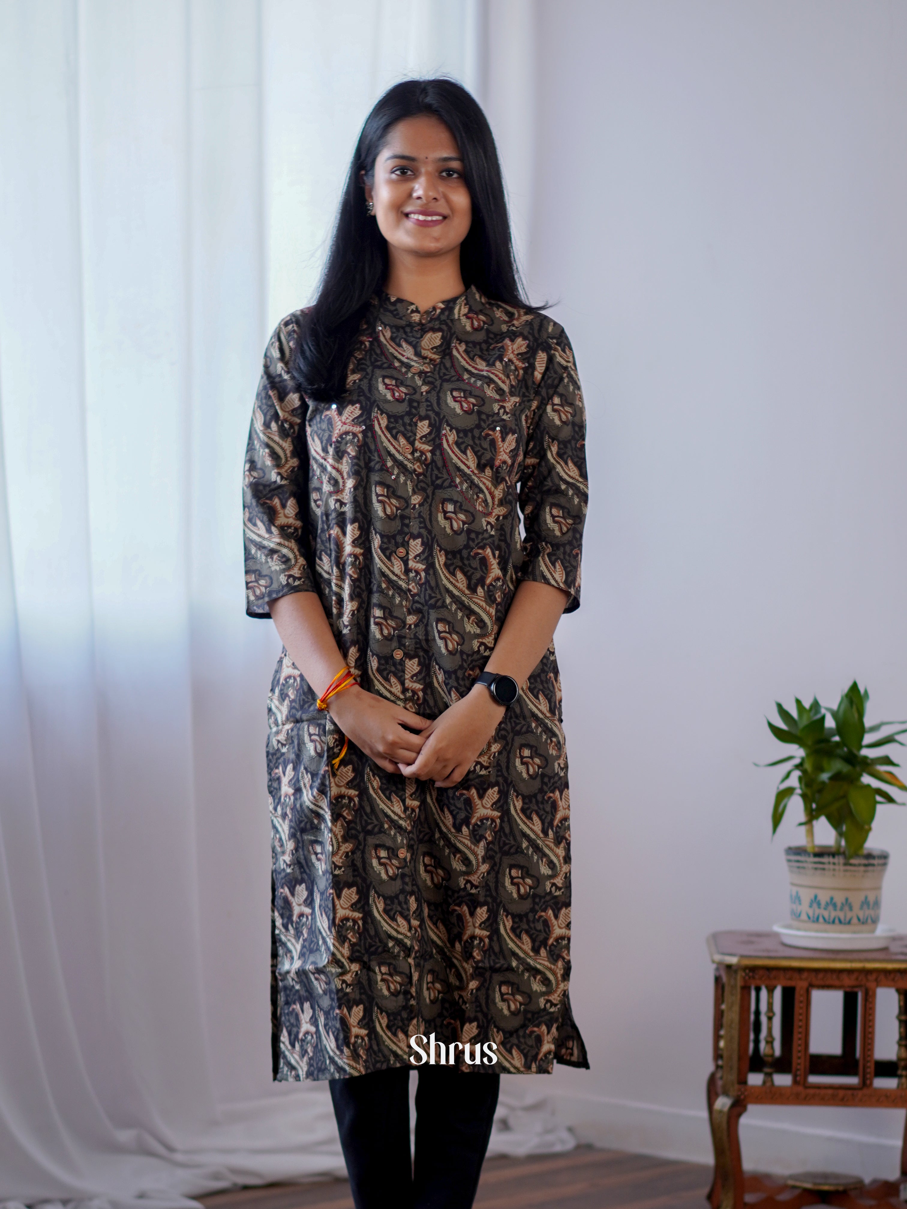 Black - Readymade Kurti - Shop on ShrusEternity.com