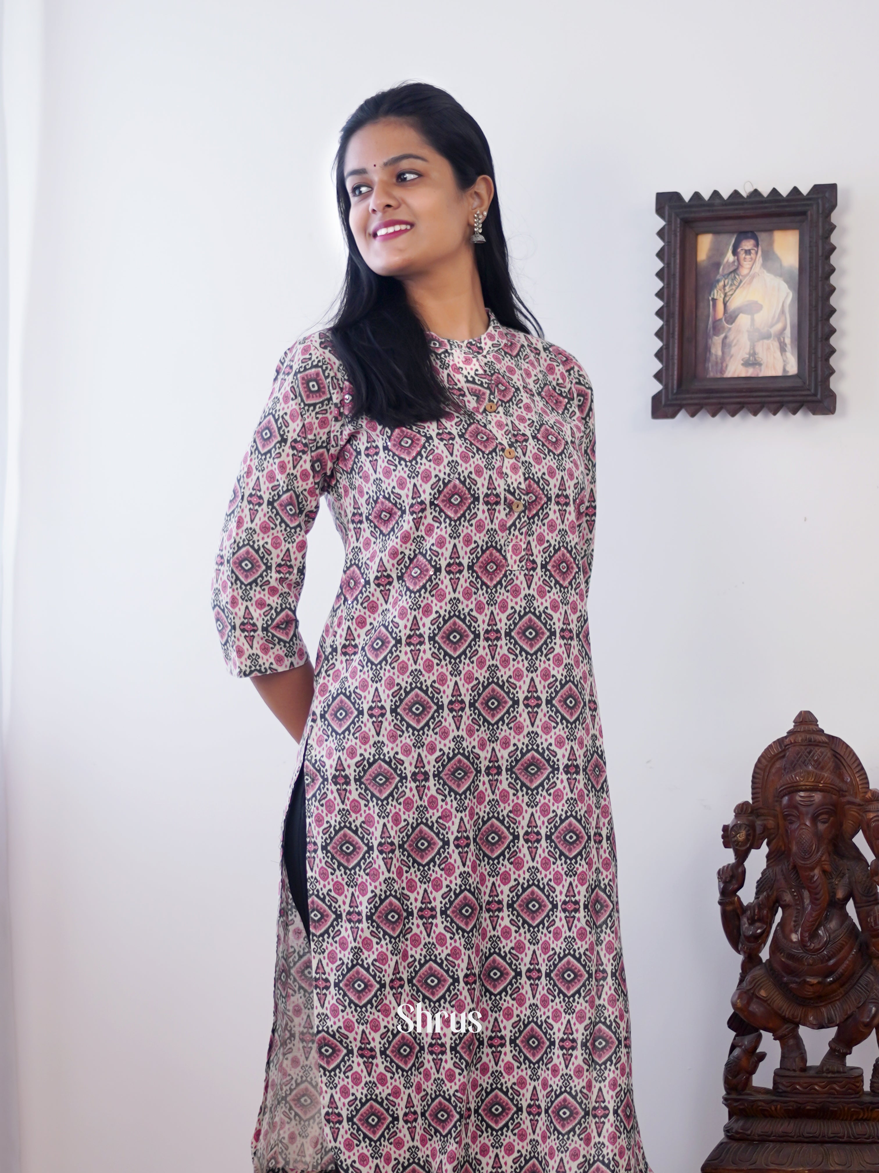 Grey - Readymade Kurti - Shop on ShrusEternity.com
