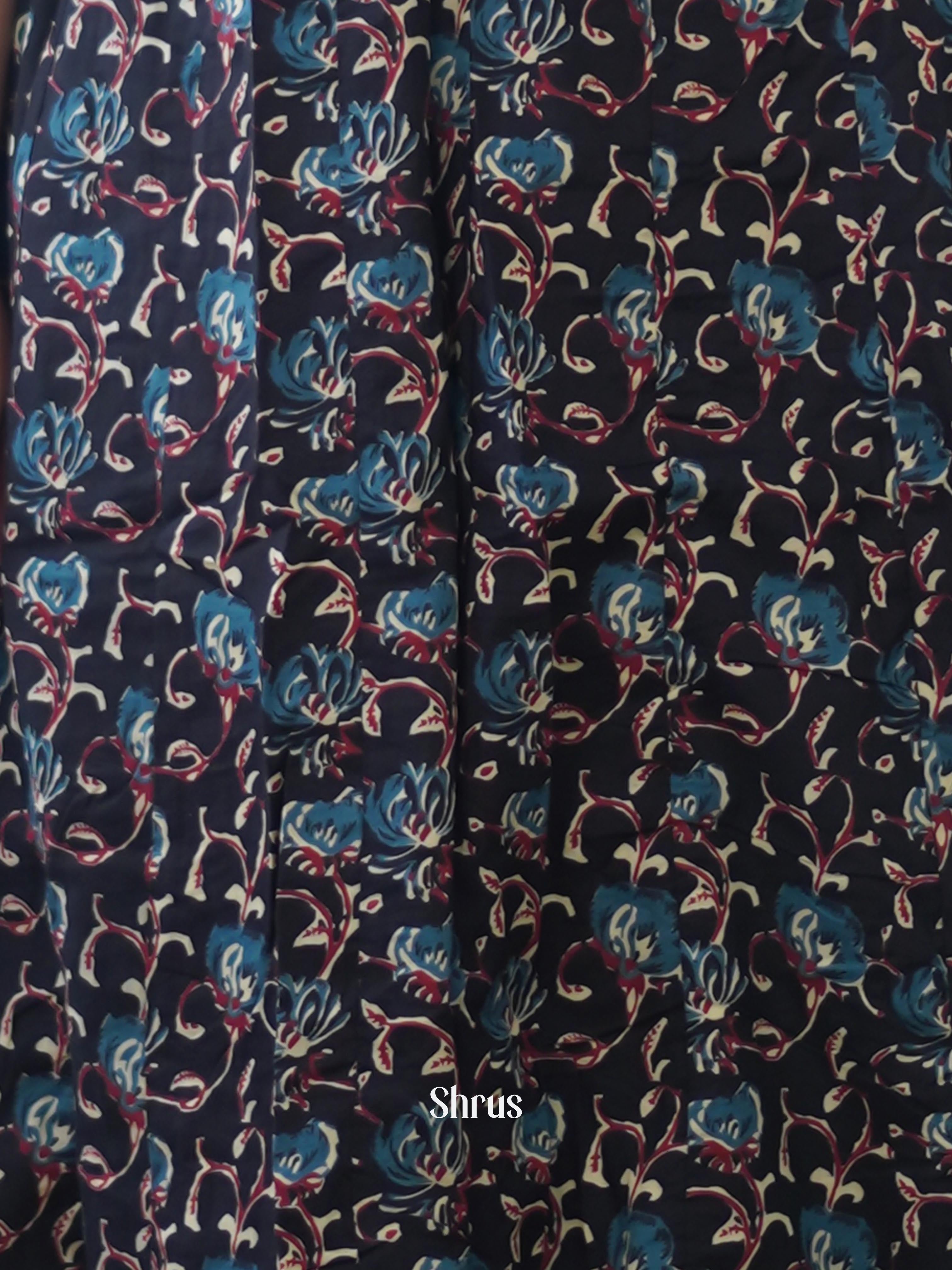 Black & Blue -3pc printed anarkali Readymade Suits - Shop on ShrusEternity.com