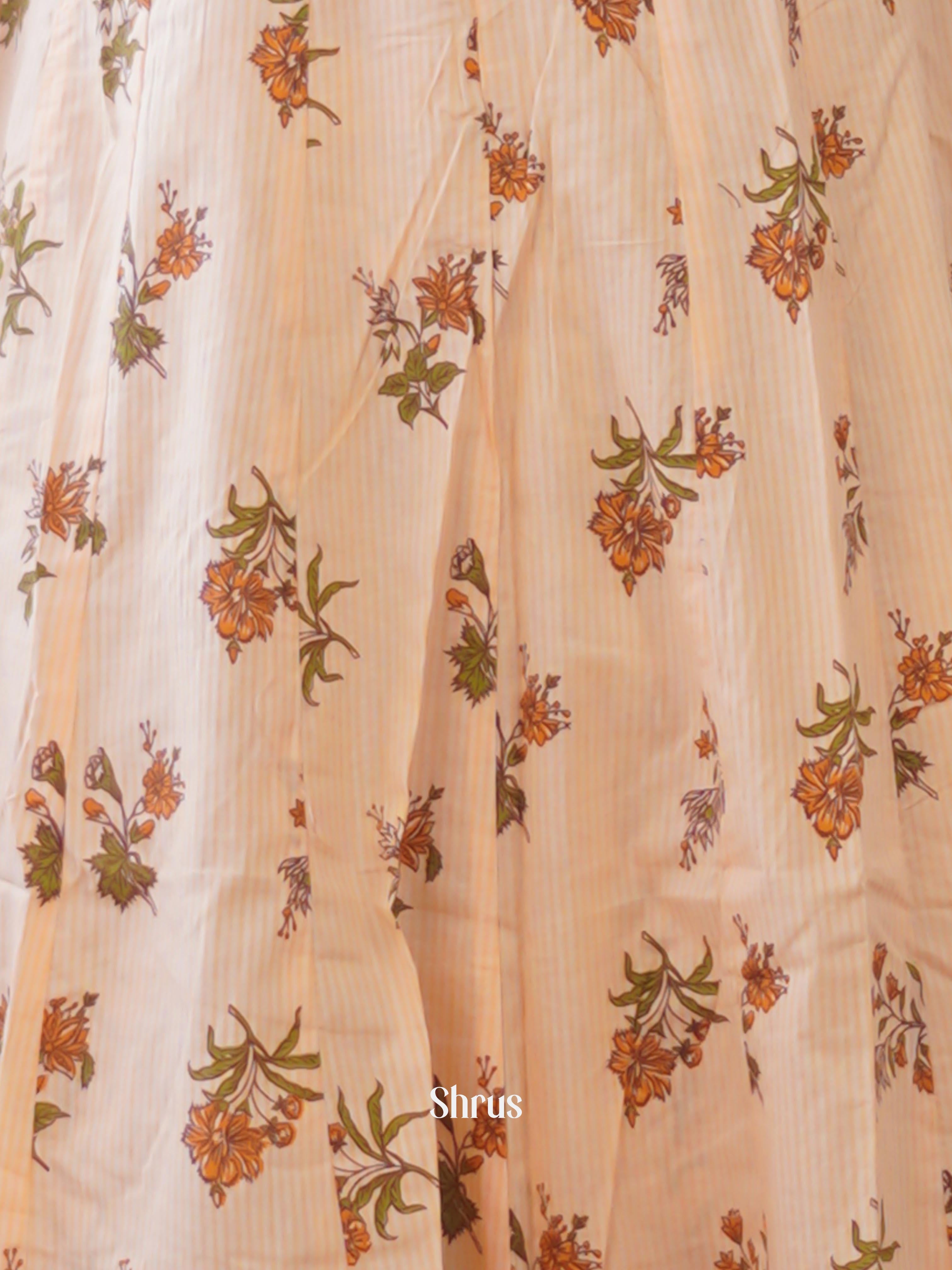 Cream - 3pc Anarkali Readymade Suits - Shop on ShrusEternity.com