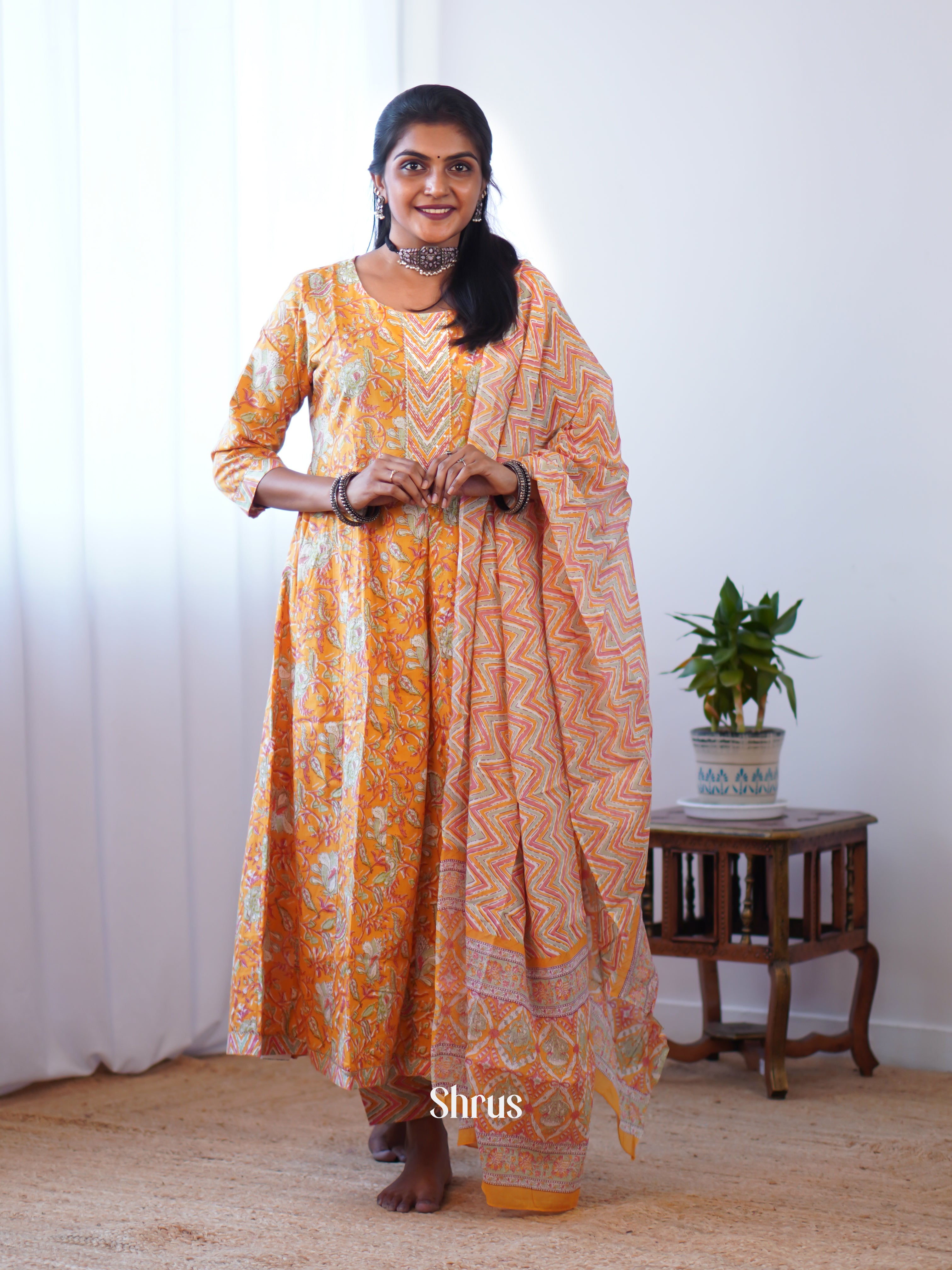 Orange -3pc Readymade Suits - Shop on ShrusEternity.com