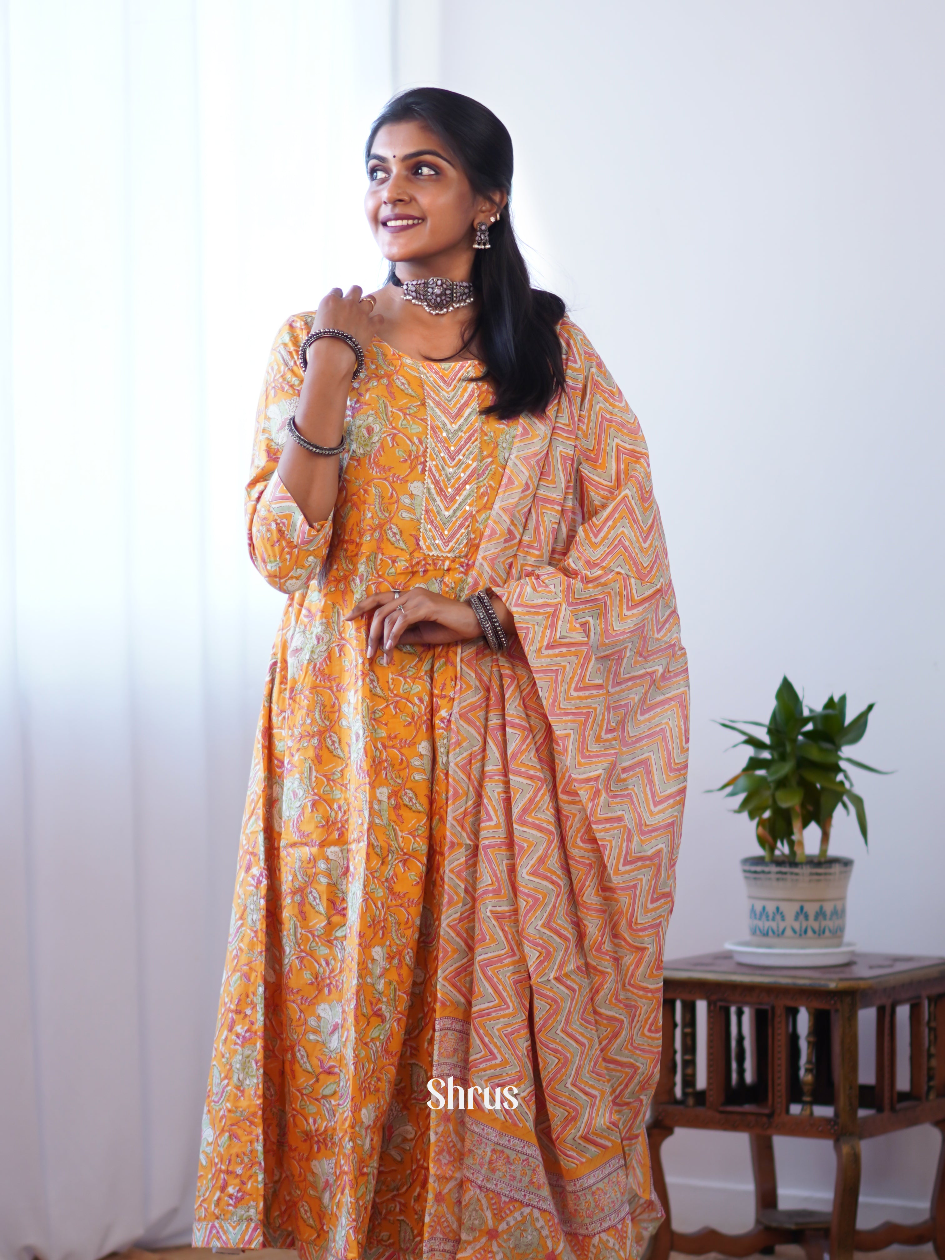 Orange -3pc Readymade Suits - Shop on ShrusEternity.com