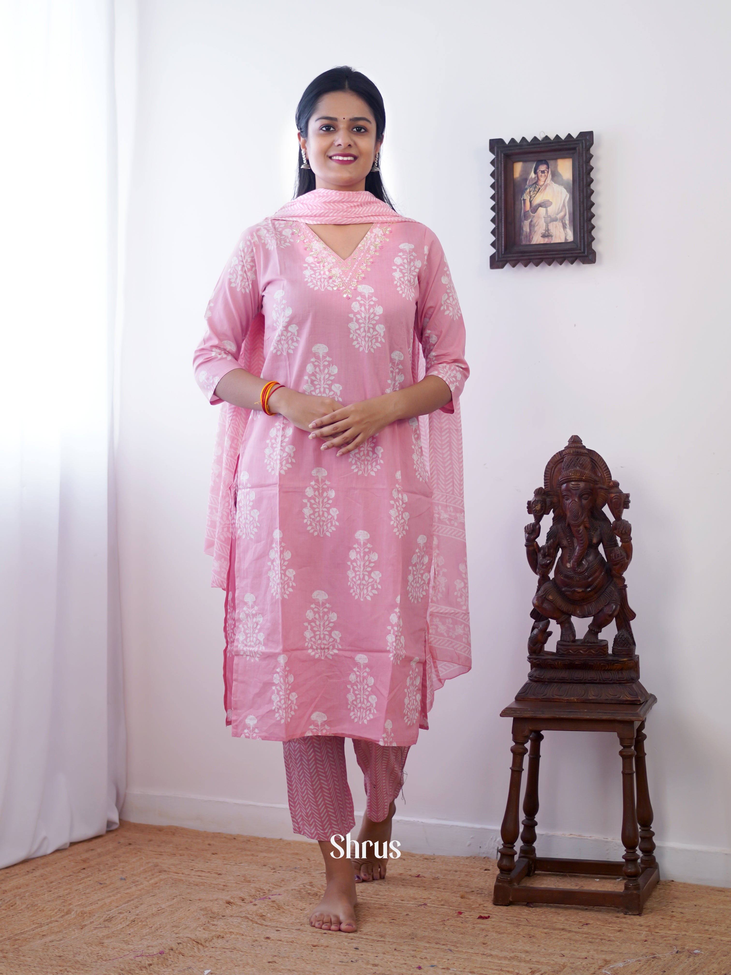 Pink -3pc casual Readymade Suits - Shop on ShrusEternity.com