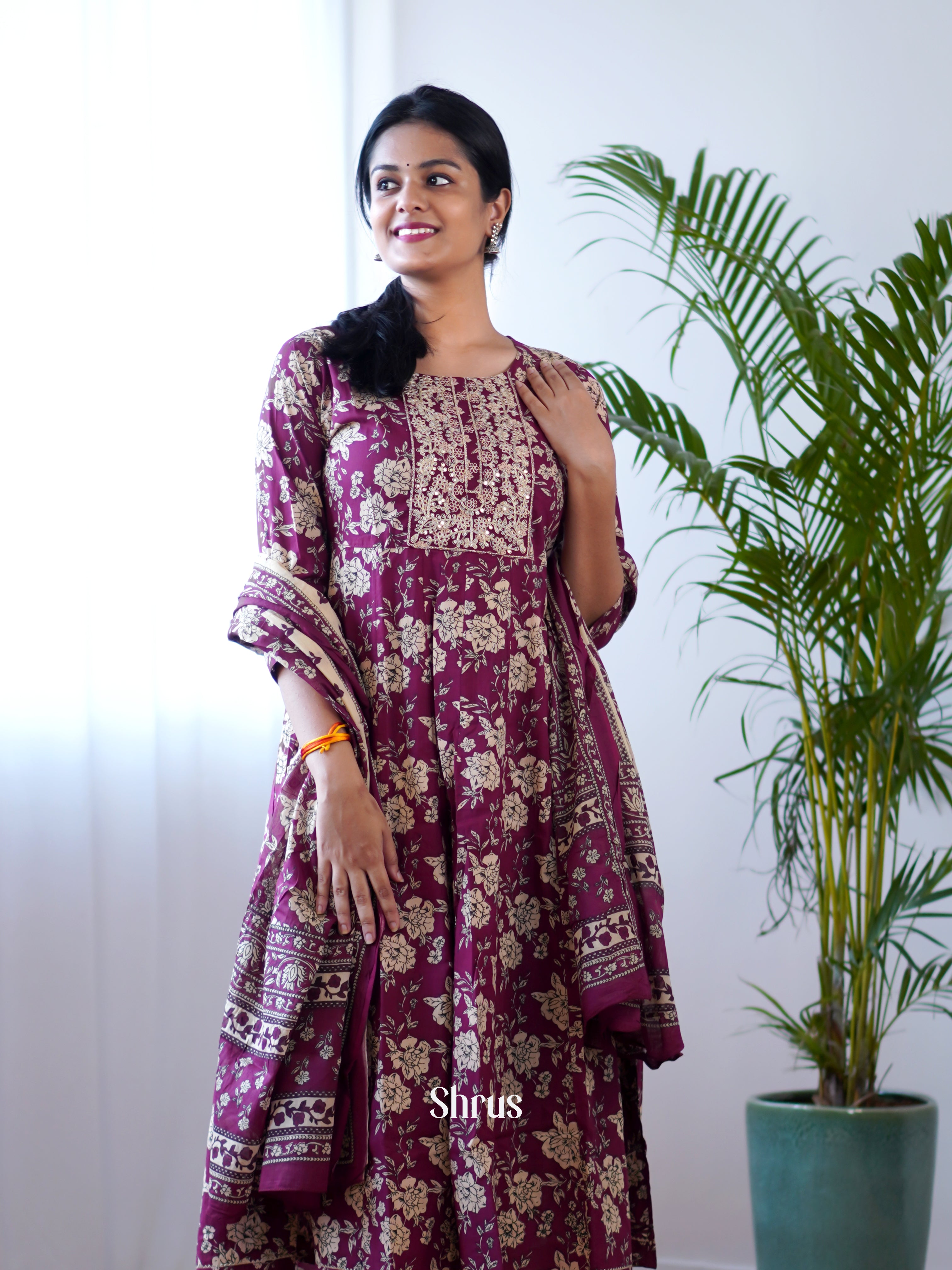 Purple - 3pc Readymade Suits - Shop on ShrusEternity.com