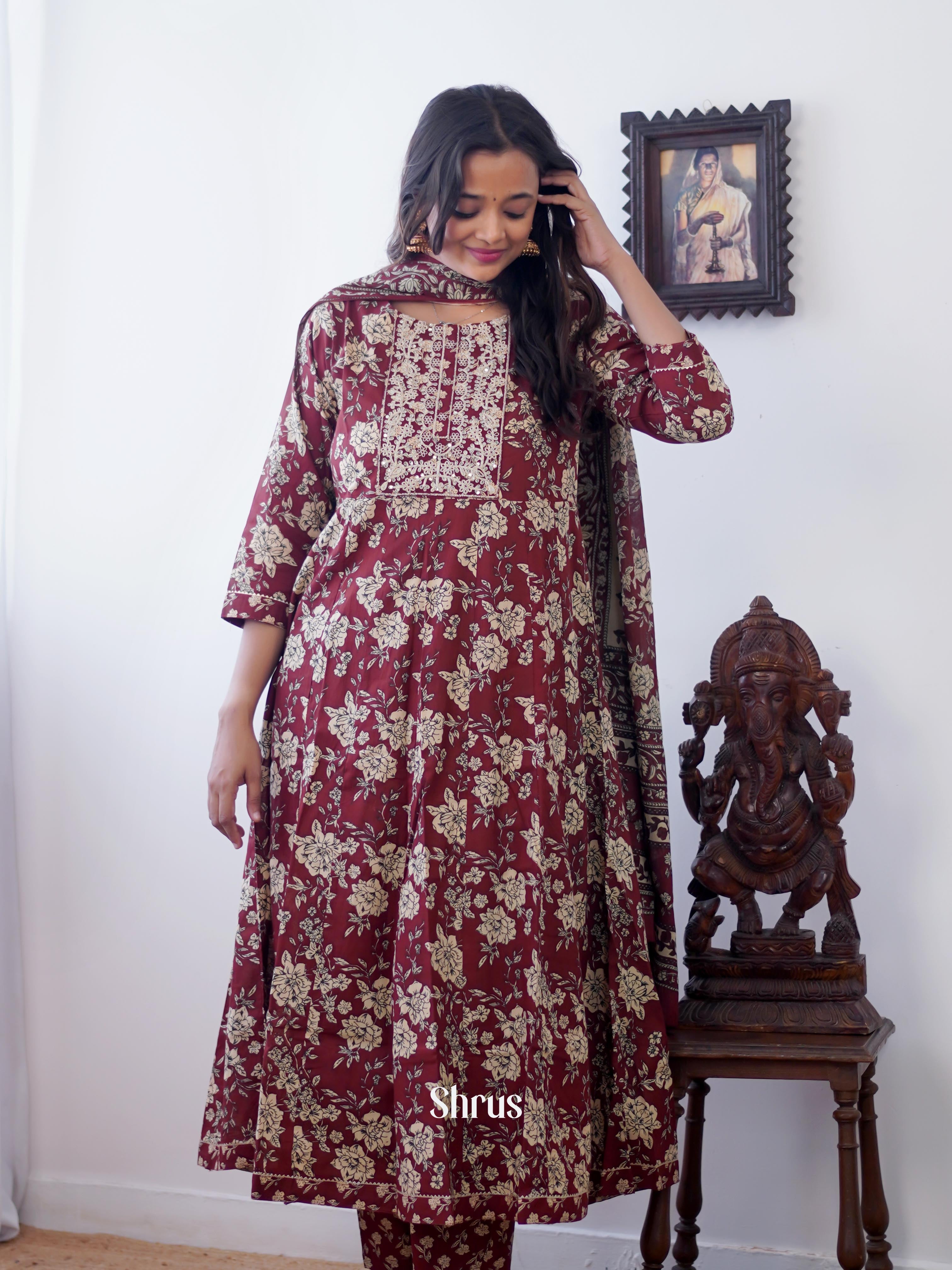 Brown - 3pc Readymade Suits - Shop on ShrusEternity.com