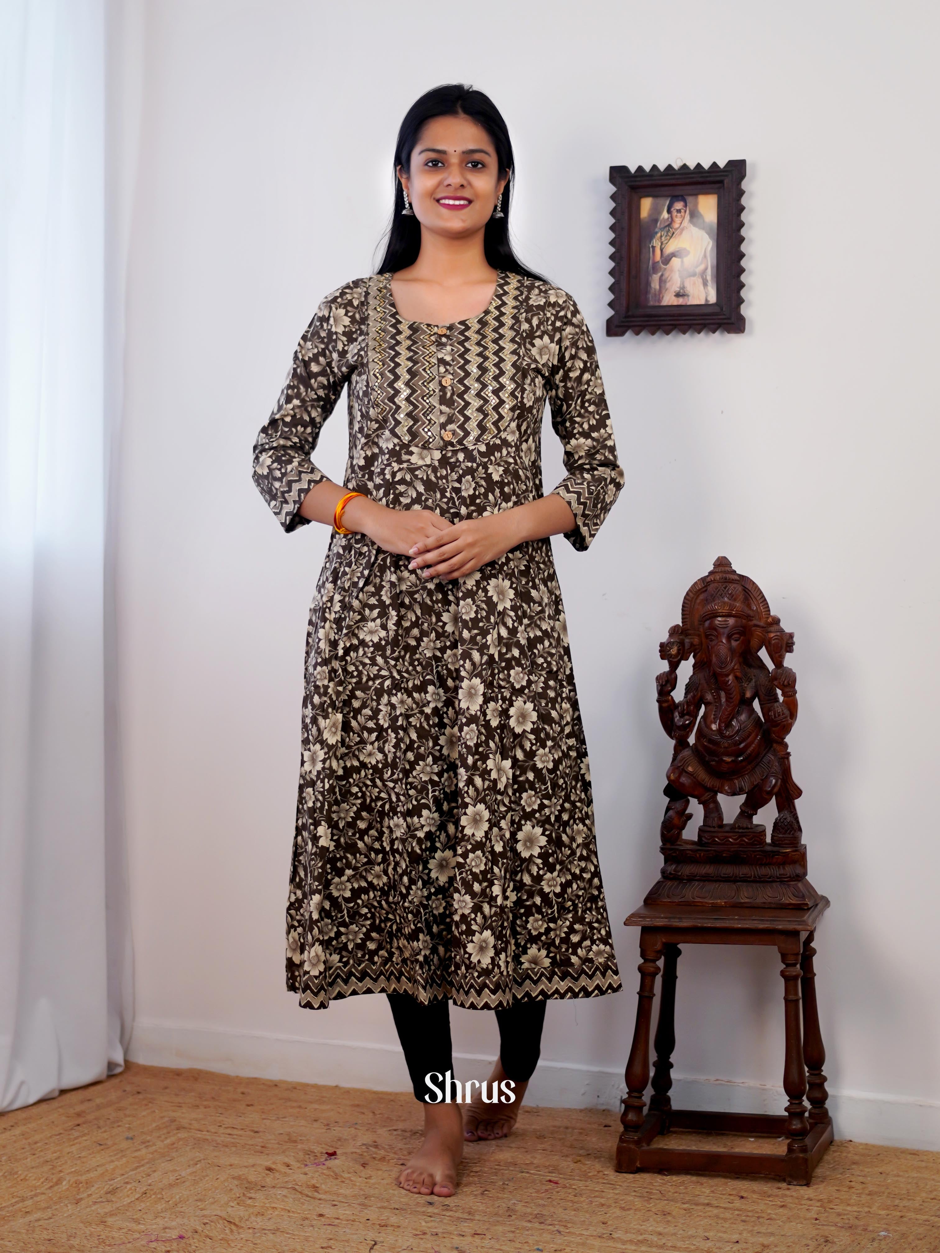 Black - Readymade Kurti - Shop on ShrusEternity.com